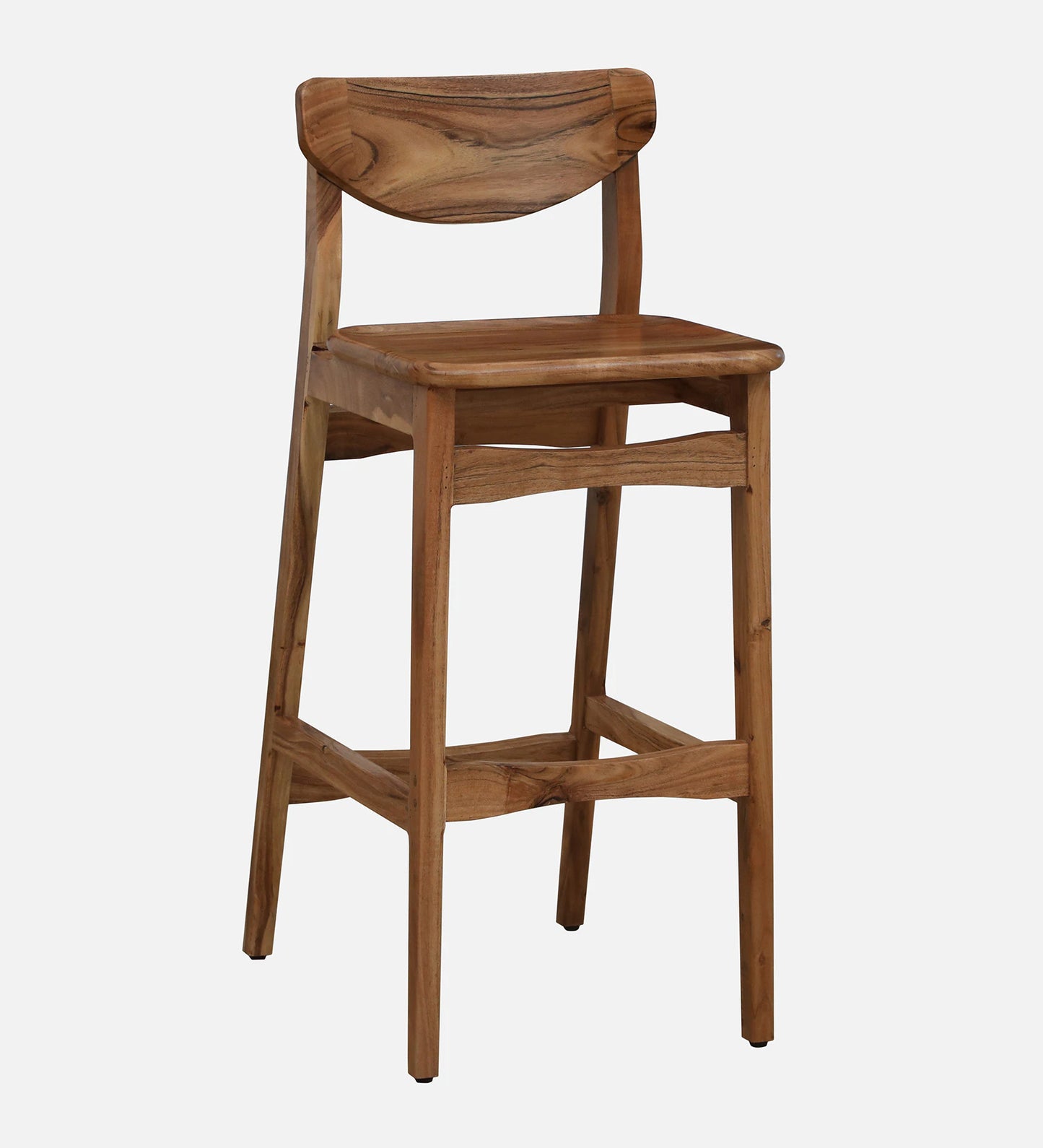 Wood 2 Seater Bar Table Set In Natural Finish