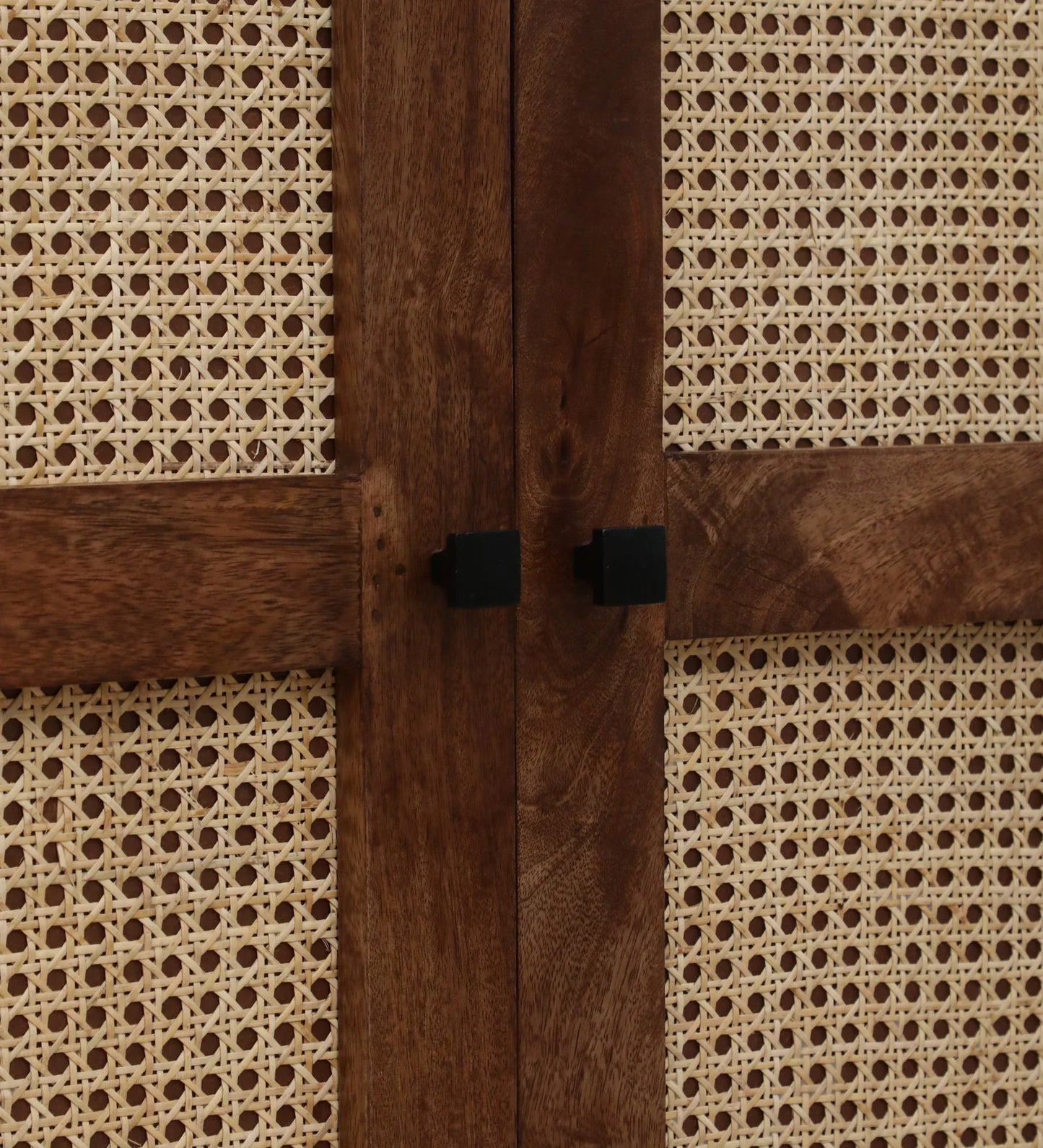 Mango Wood 2 Door Wardrobe In Rustic Teak Finish With Drawer