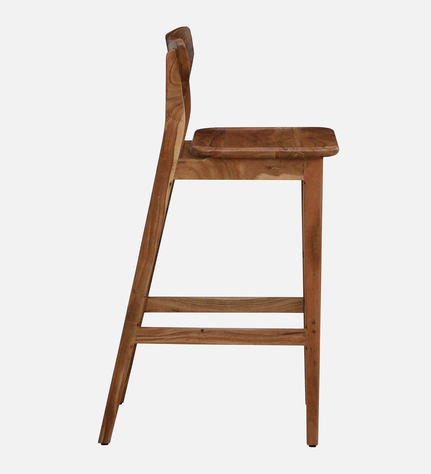 Wood 2 Seater Bar Table Set In Natural Finish