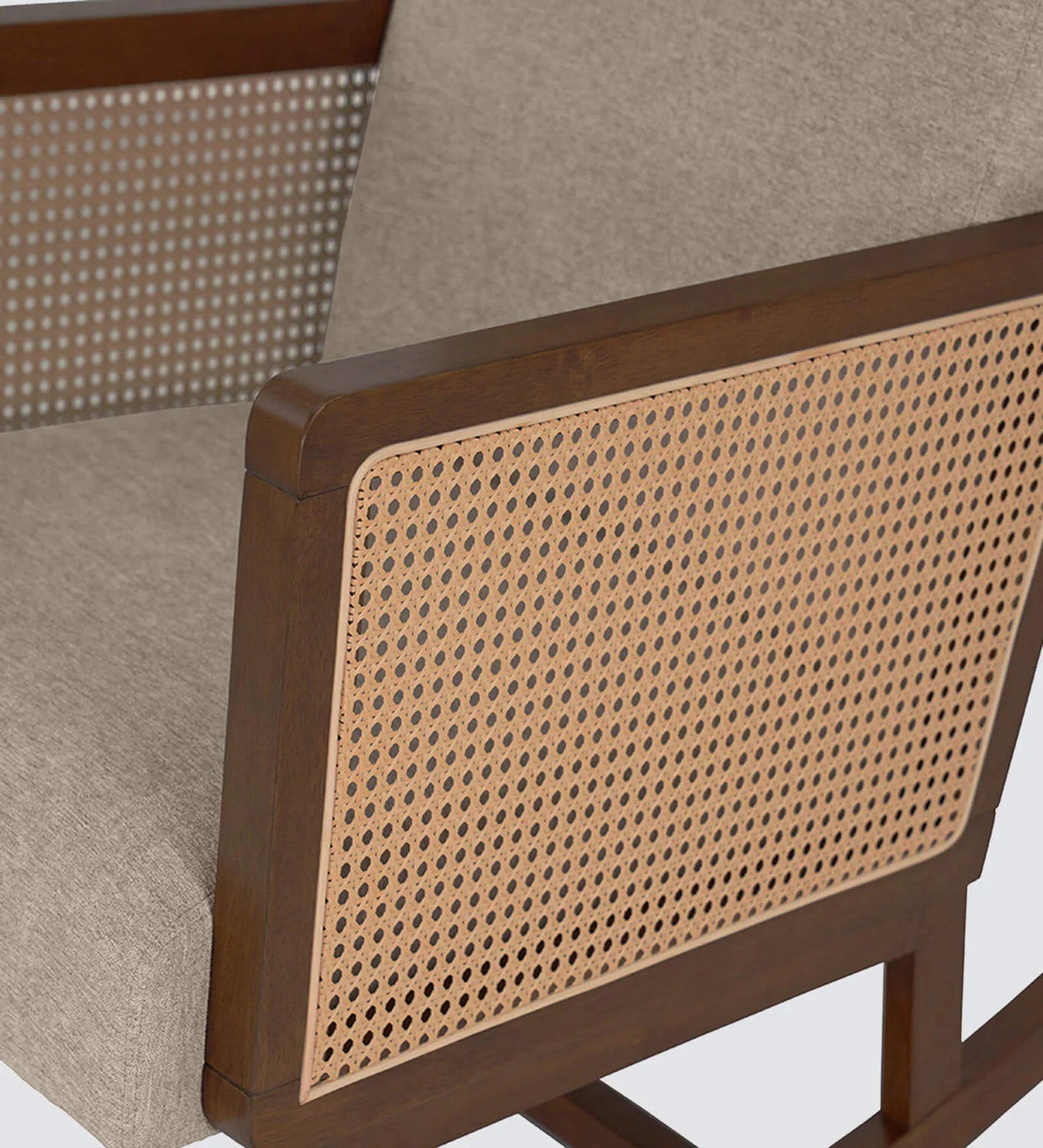 Vega Rocking Chair in Brown Finish