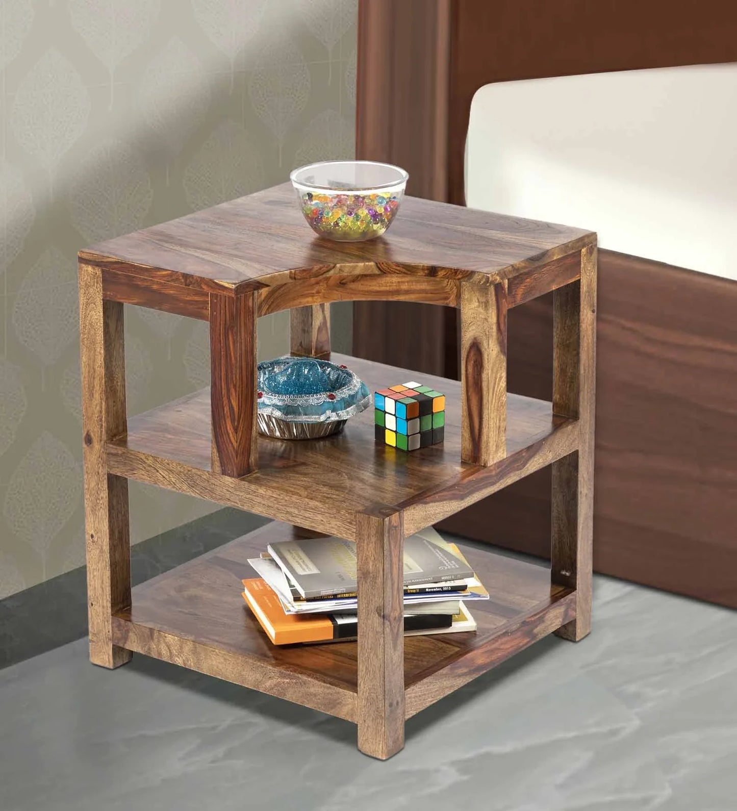 Allen End Table in Teak Finish