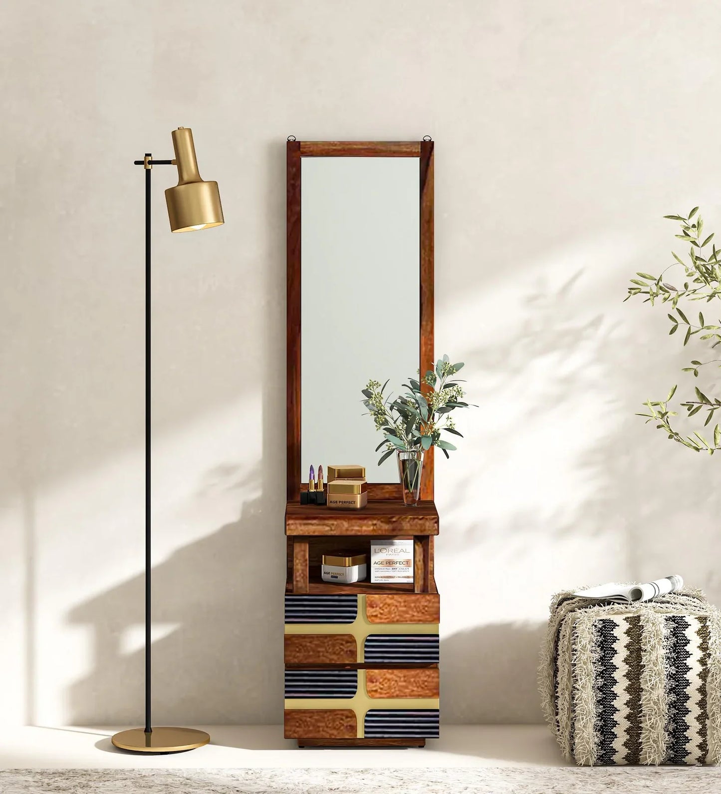 Sheesham Wood Dresser In Scratch Resistant Provincial Teak Finish