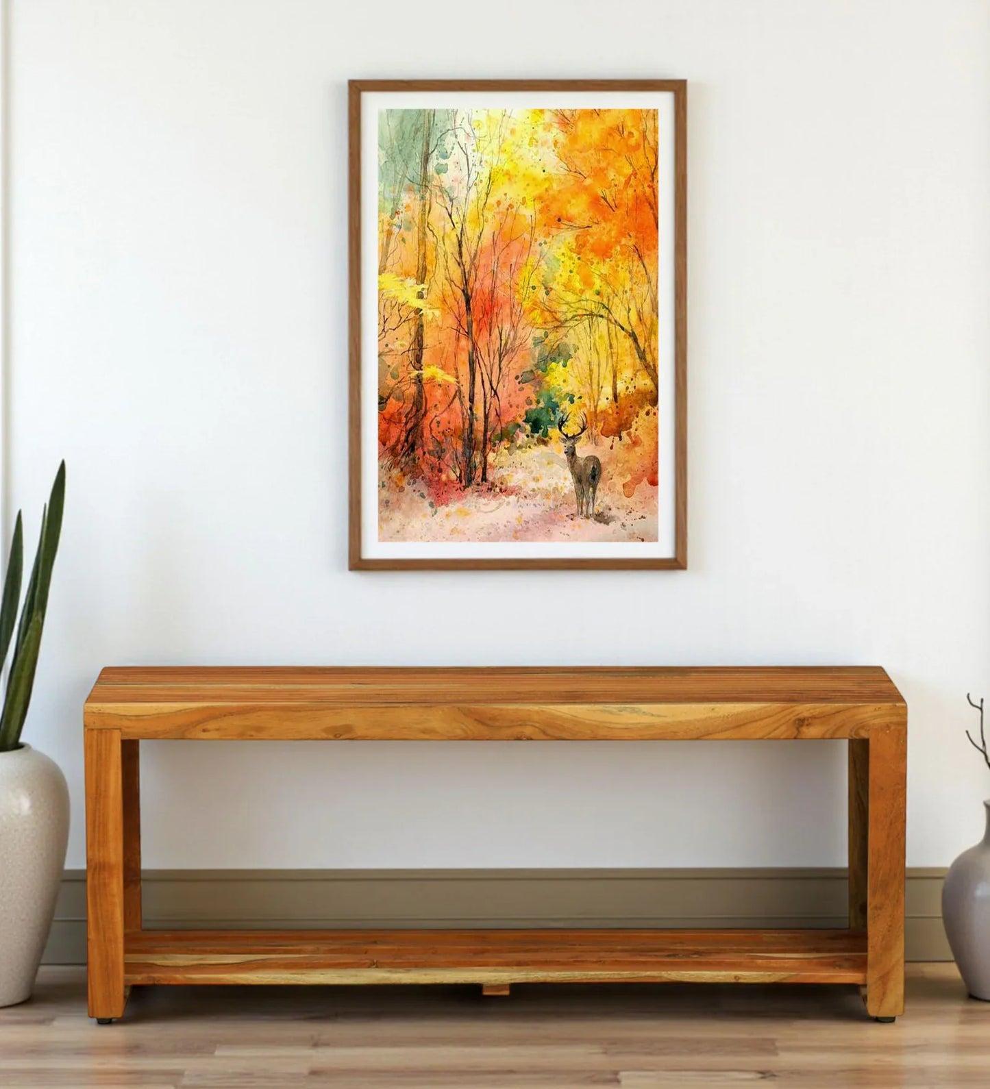 Acacia Wood Bench In Natural Finish