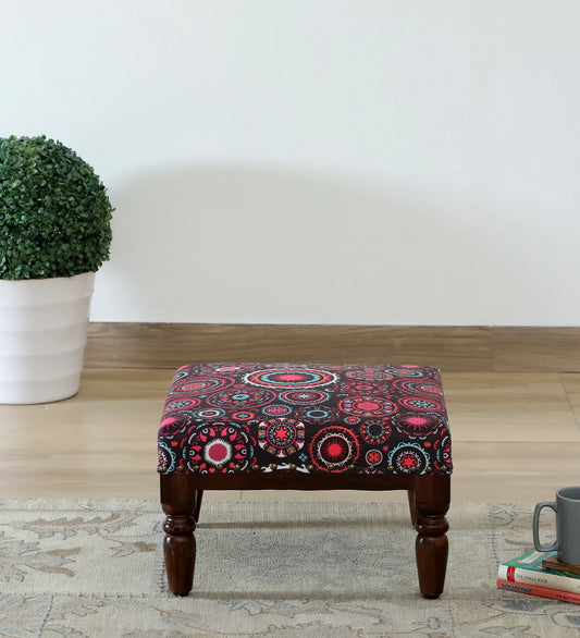 Sheesham Wood Foot Stool In Provincial Teak Finish