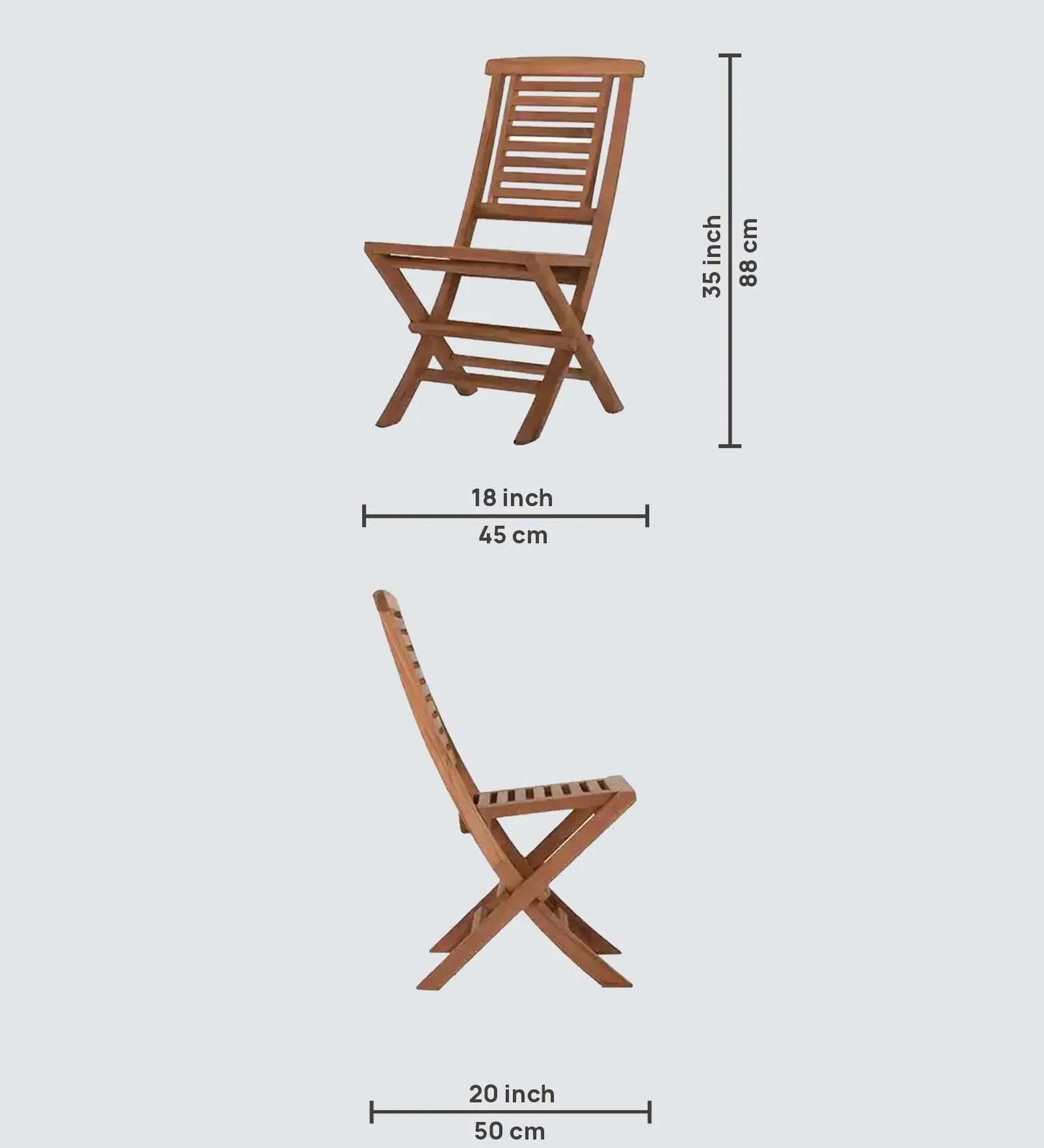 Aura Folding Chair In Brown Color