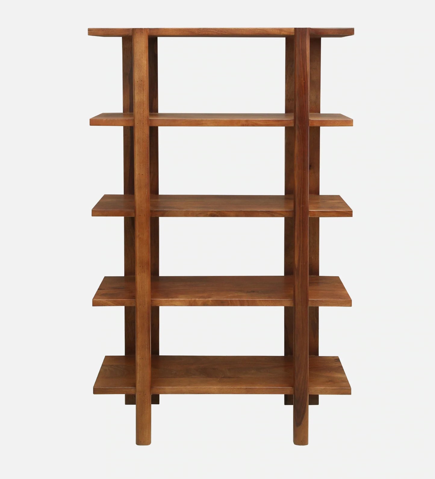 Mango Wood Book Shelf In Walnet Finish