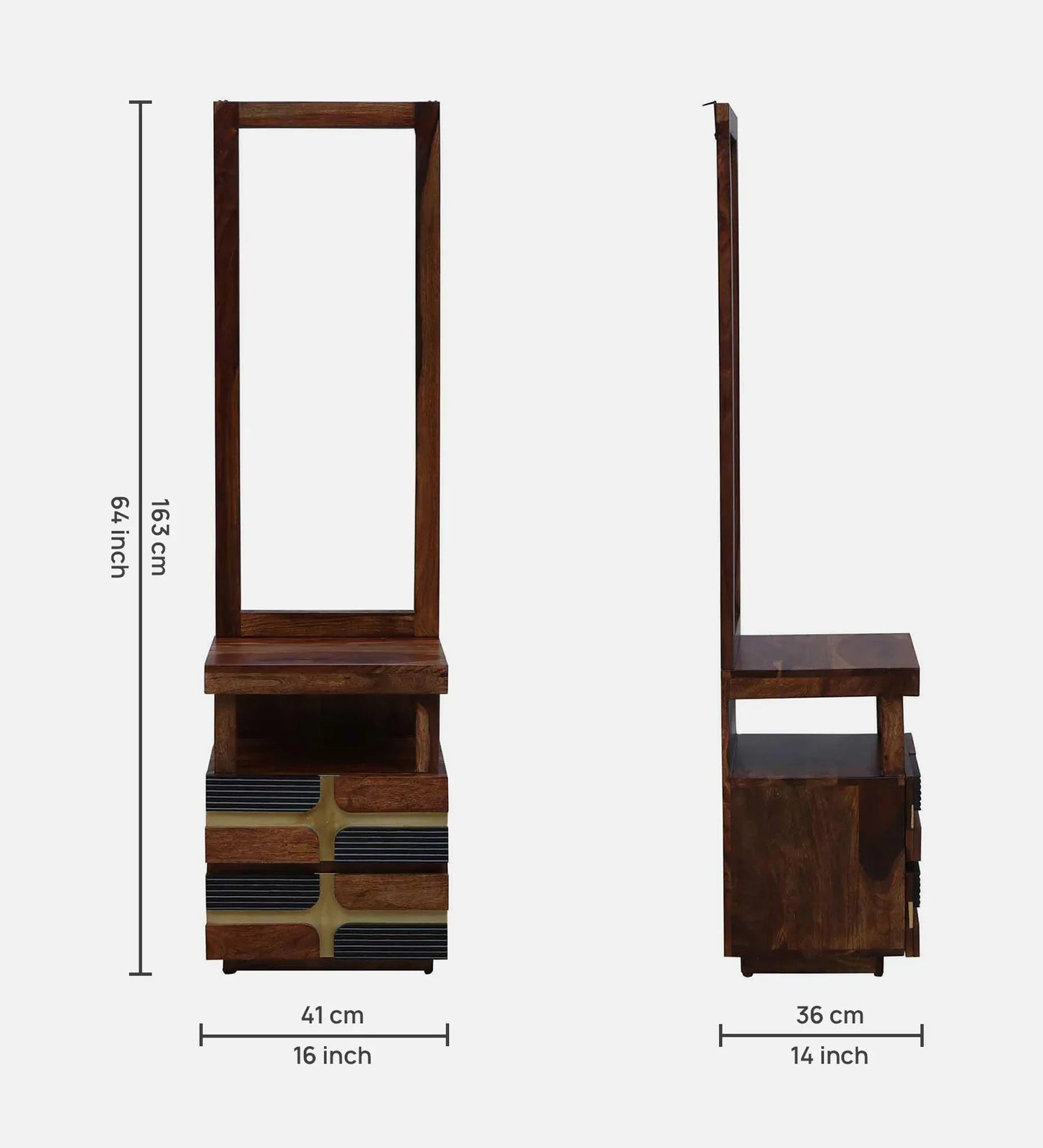 Sheesham Wood Dresser In Scratch Resistant Provincial Teak Finish