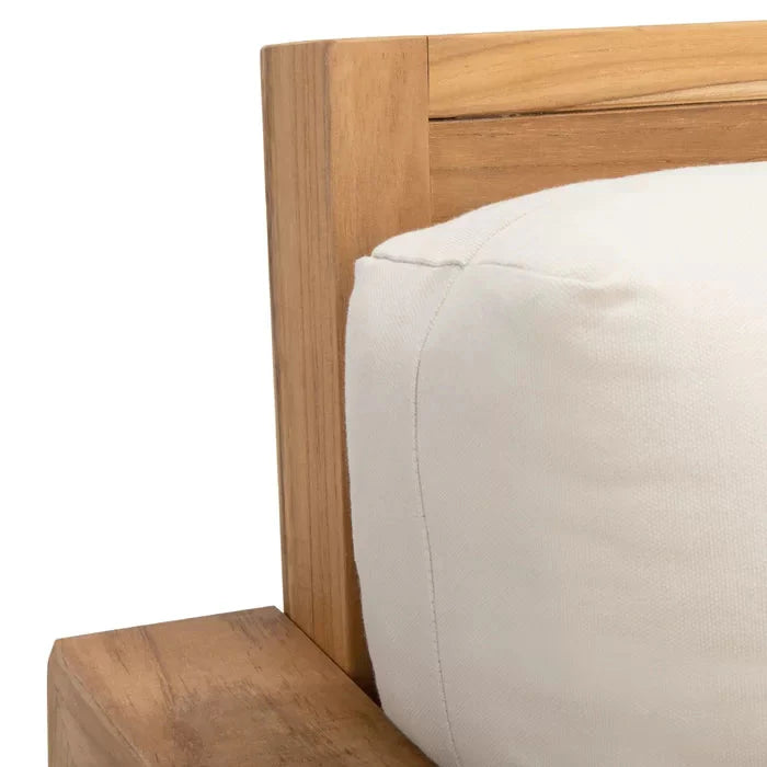 Solid Sheesham Wood Wide Outdoor Teak Patio Sofa