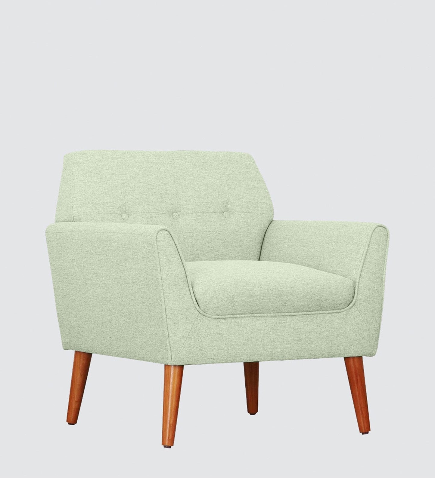 Fabric Lounge Chair in Light Green Colour
