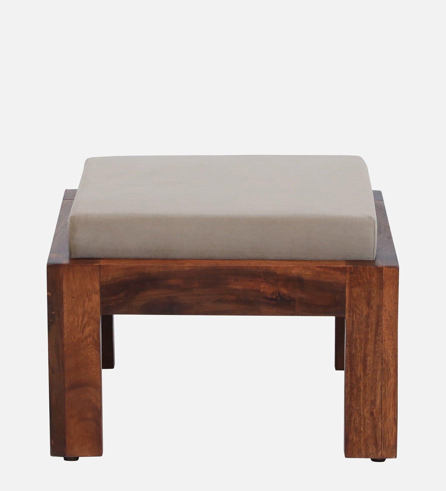 Solid Wood Foot Stool in Grey Colour Set of 2)