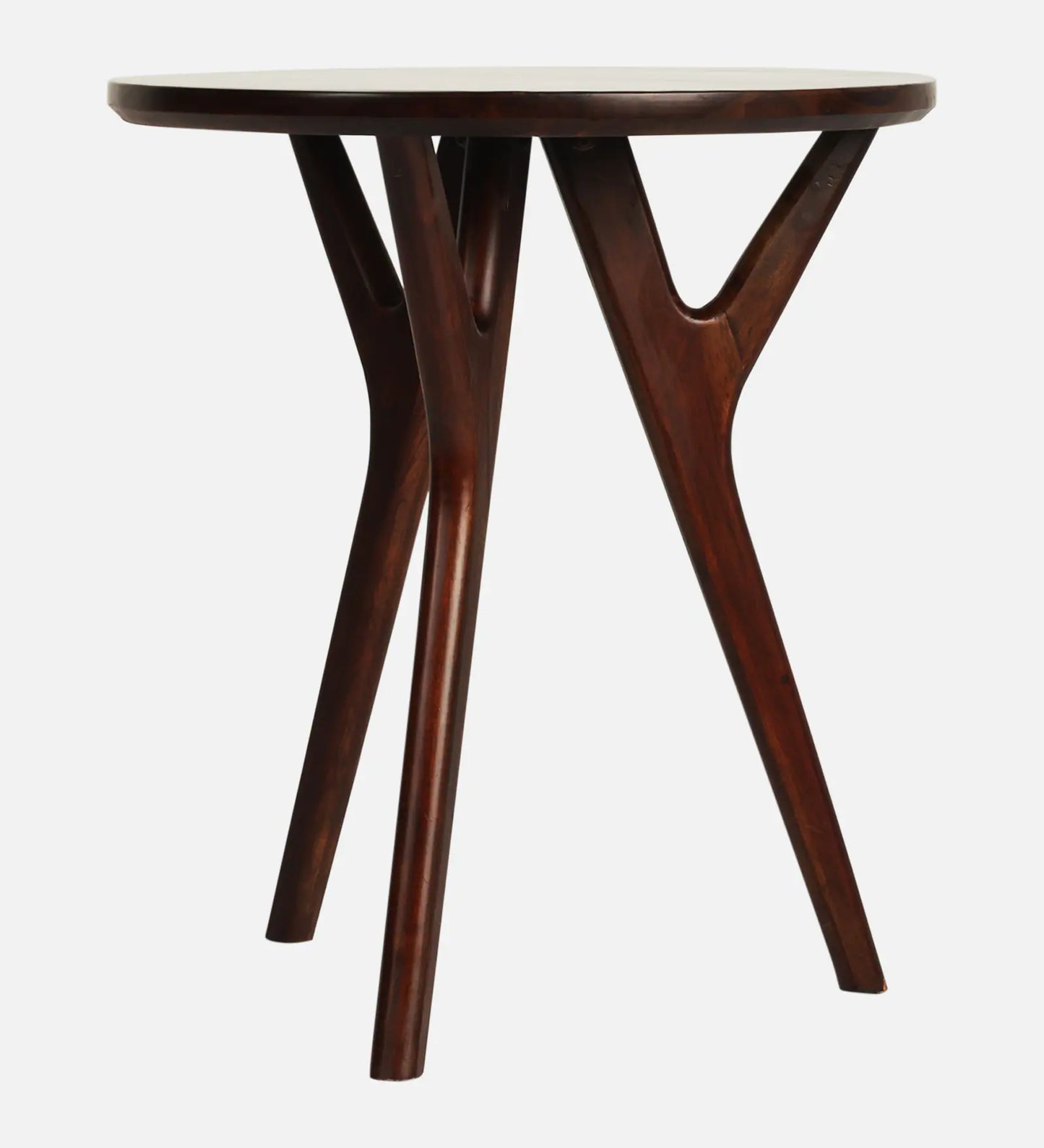 Ally Solid Wood End Table in Walnut Finish