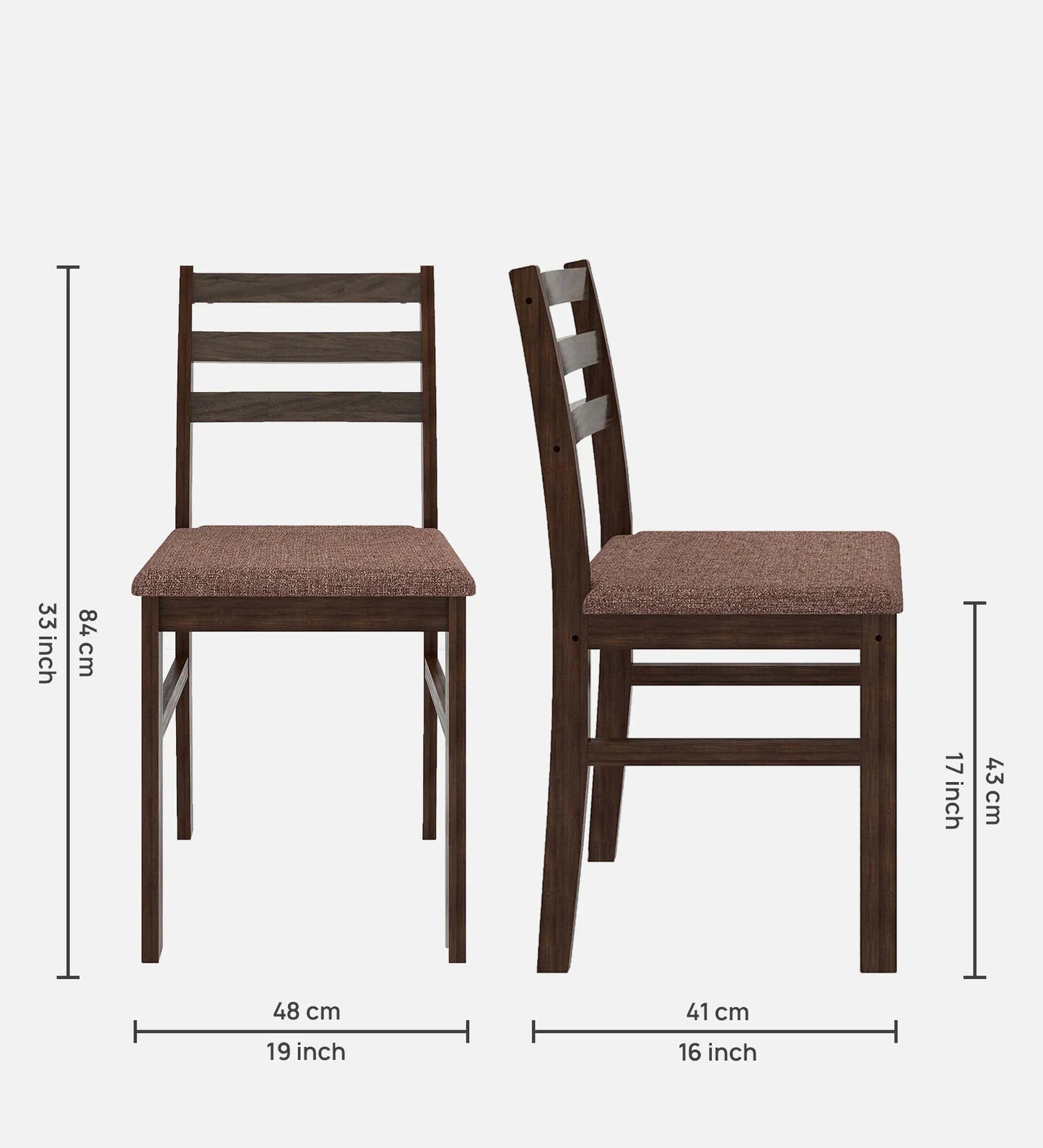 6 Seater Dining Set in Dark Cappuccino Finish