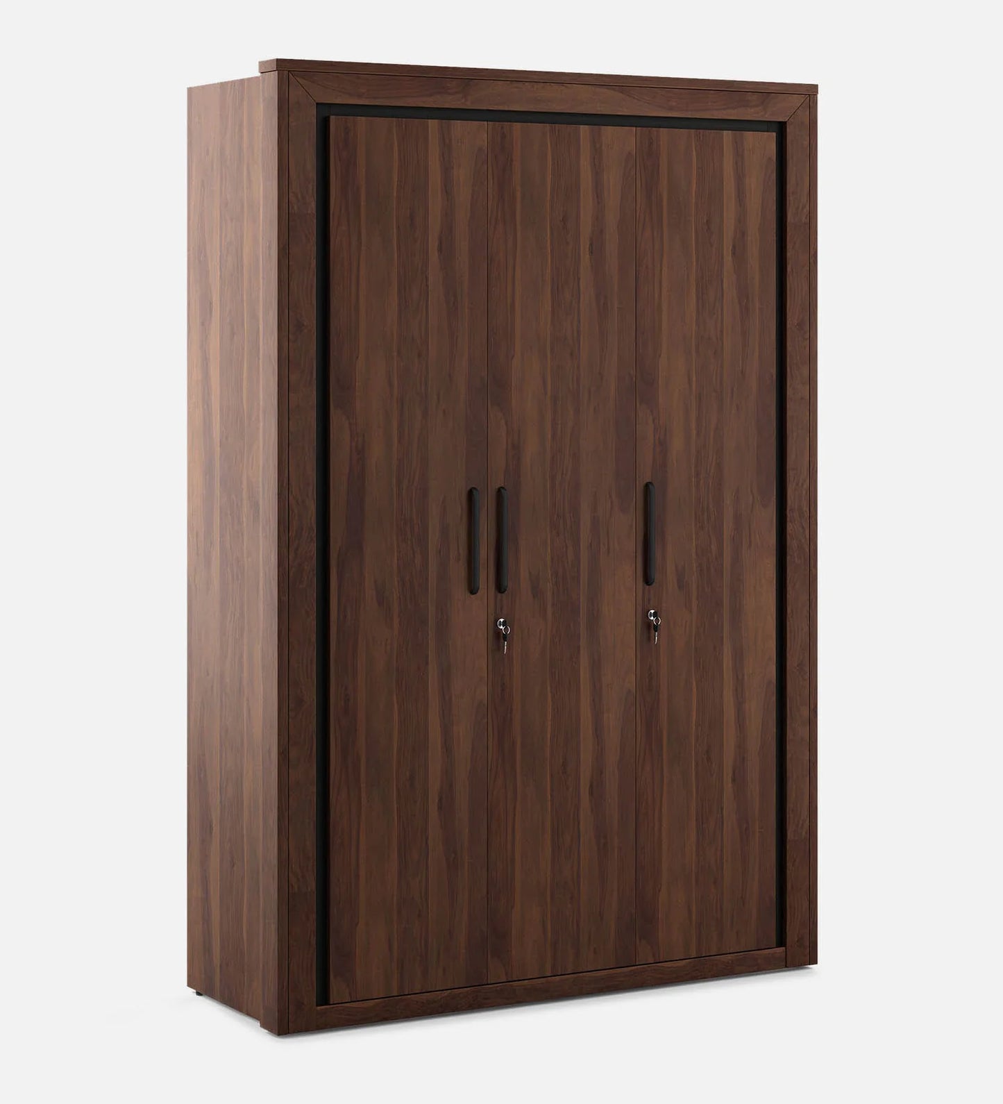 3 Door Wardrobe in Sheesham Finish with Drawer & Locker