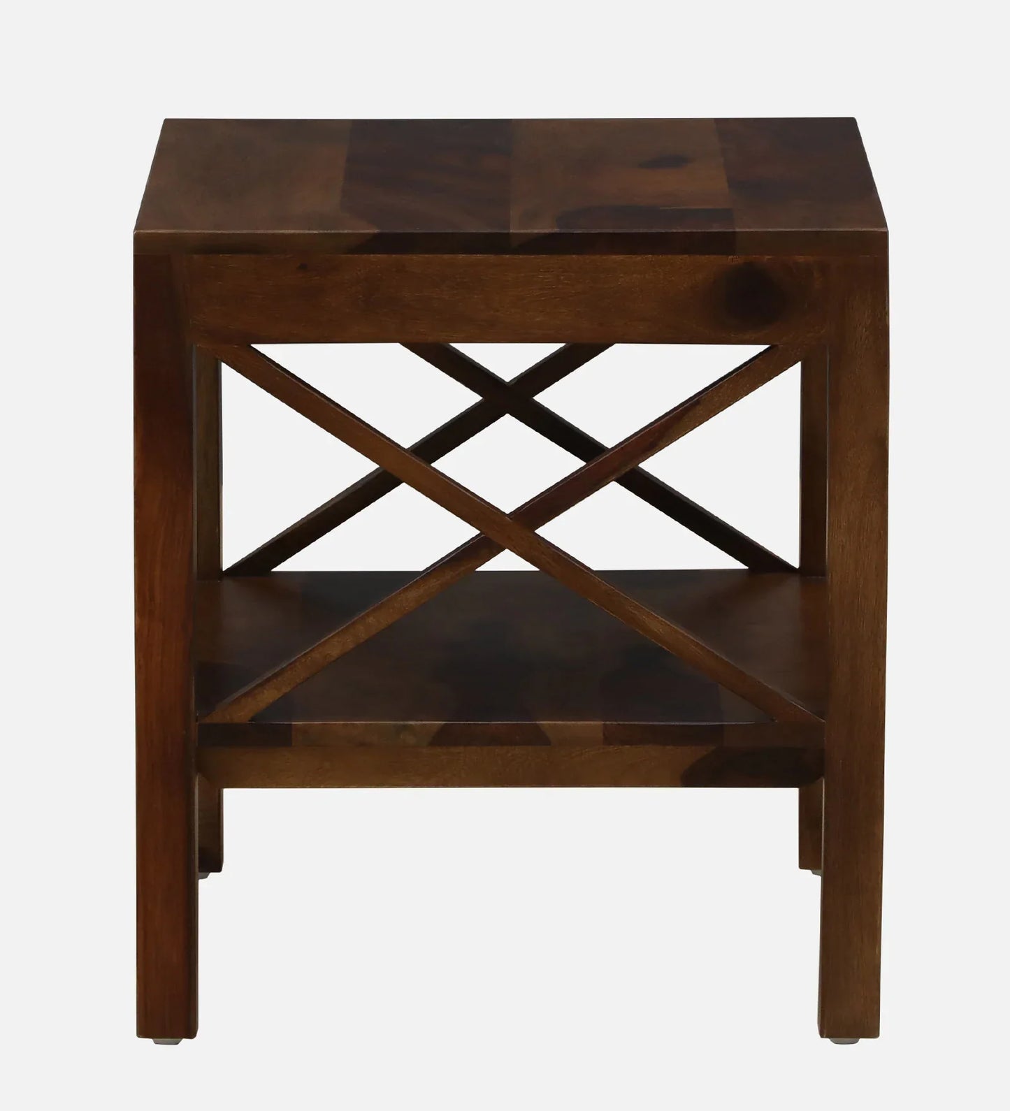 Harlev Sheesham Wood End Table In Provincial Teak Finish