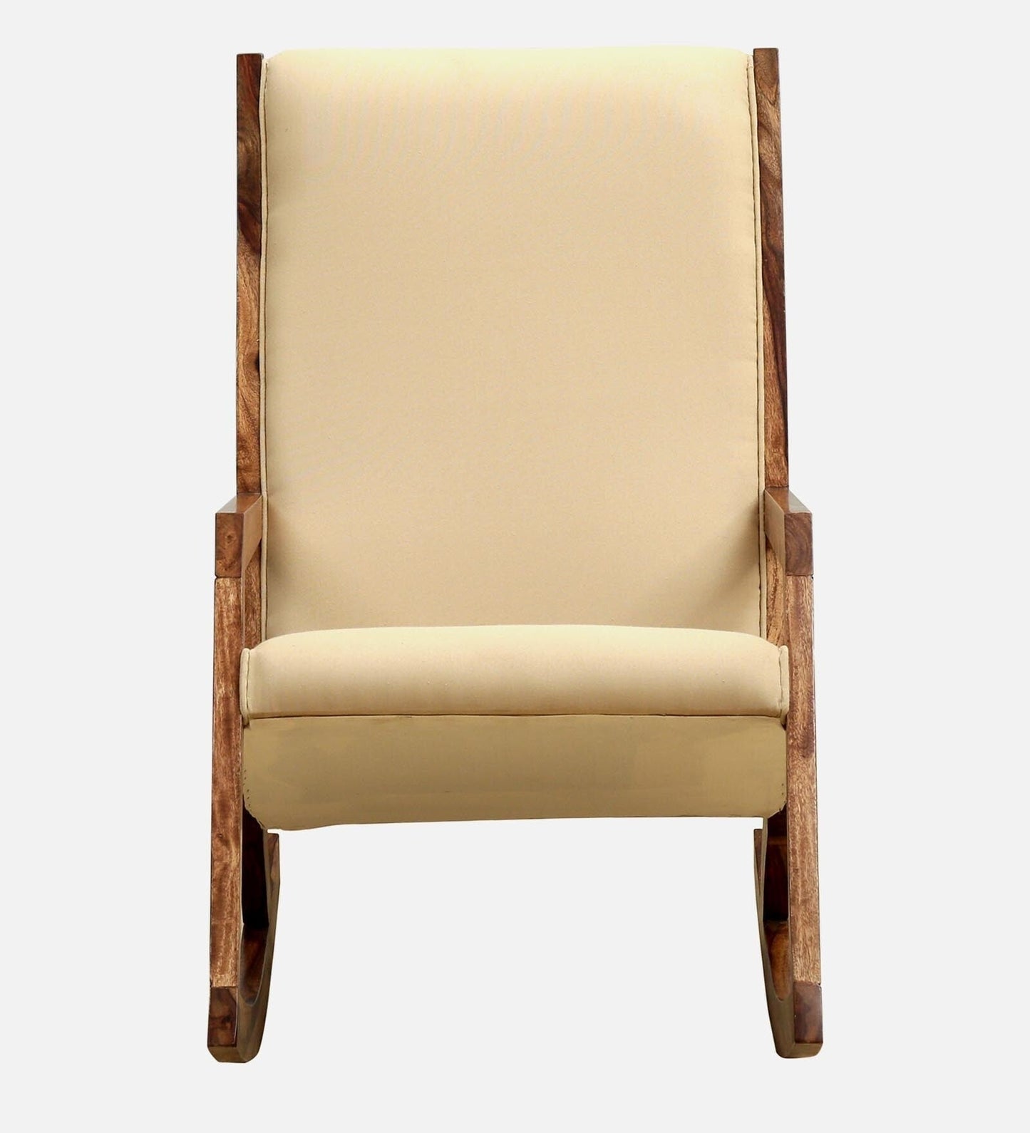 Rezzan Sheesham Wood Rocking Chair in Rustic Teak Finish