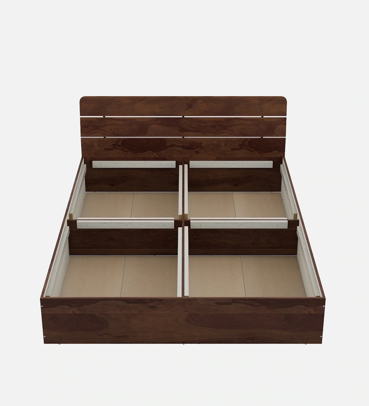 Queen Bed In Sheesham Finish With Box Storage
