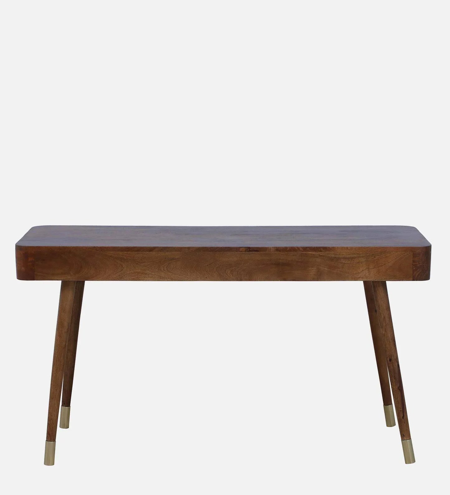 Solid Wood Writing Table In Rustic Teak Finish