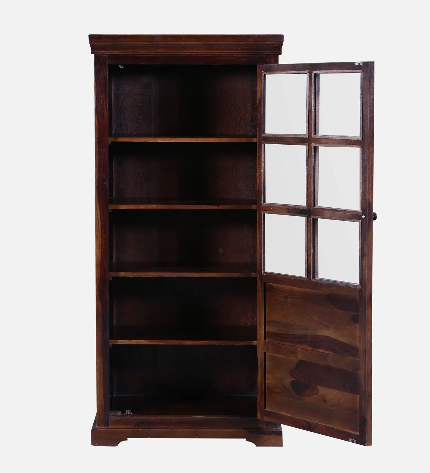 Sheesham Wood Book Case In Scratch Resistant Provincial Teak Finish