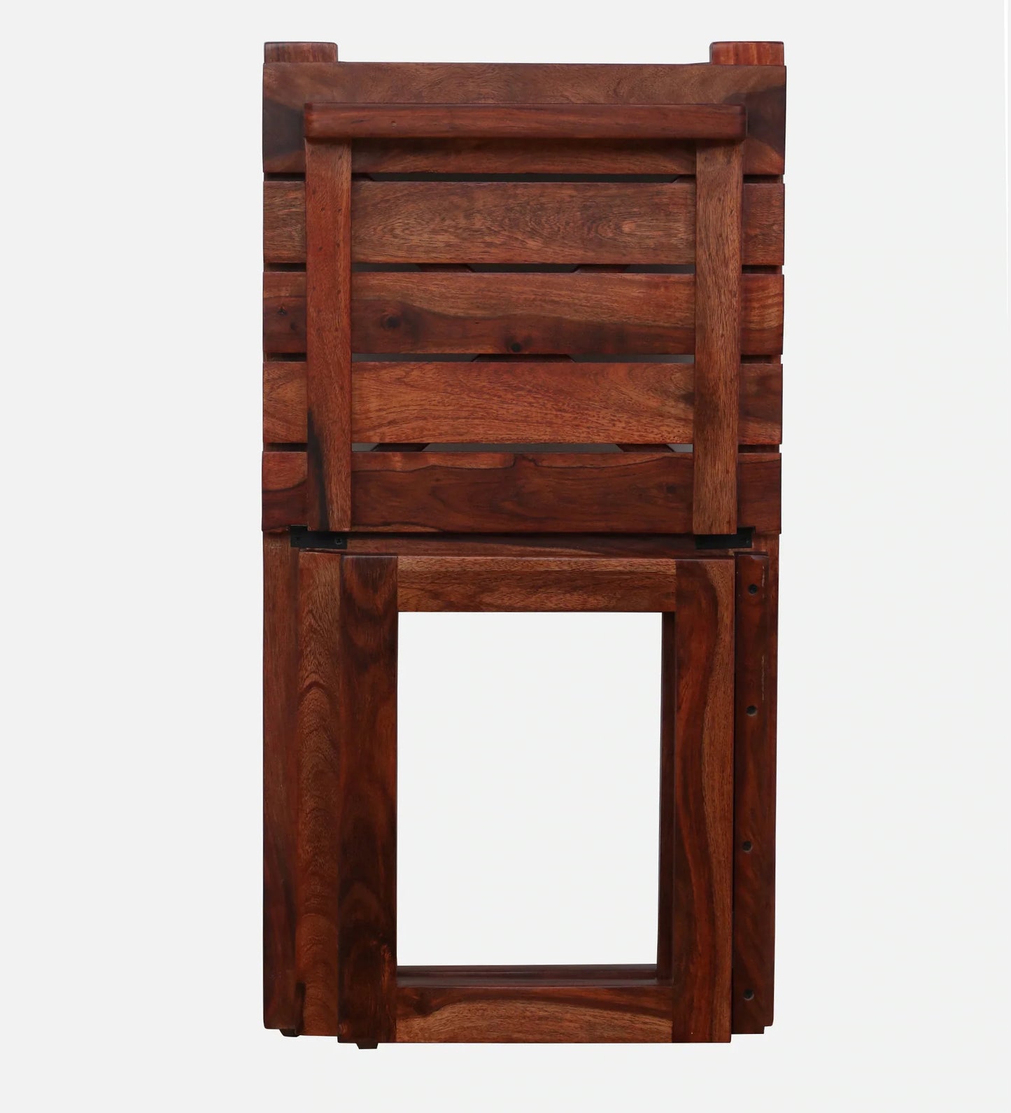 Sheesham Wood Folding Chair In Honey Oak Finish (Set Of 2)