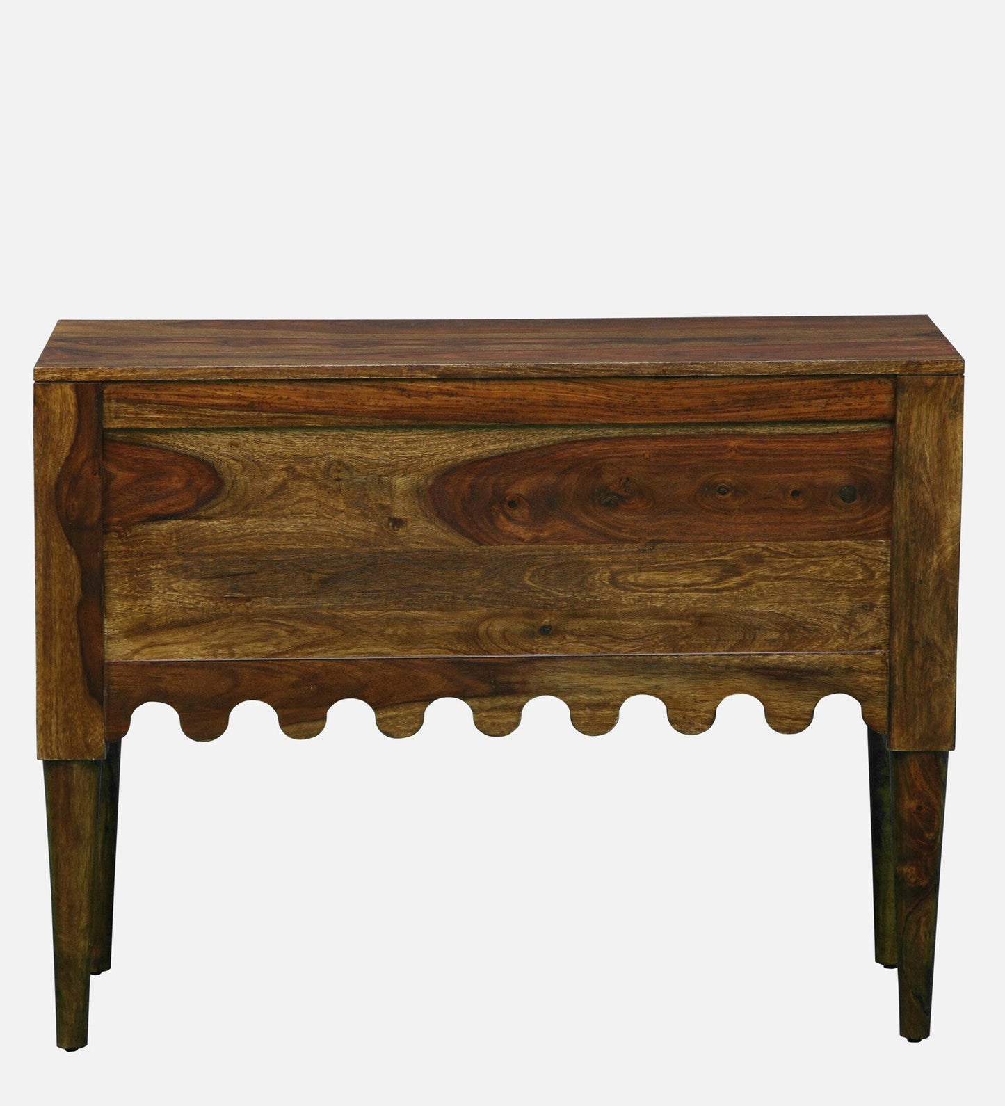 Ravenel Sheesham Wood Two Drawer Console Table In Provincial Teak Finish