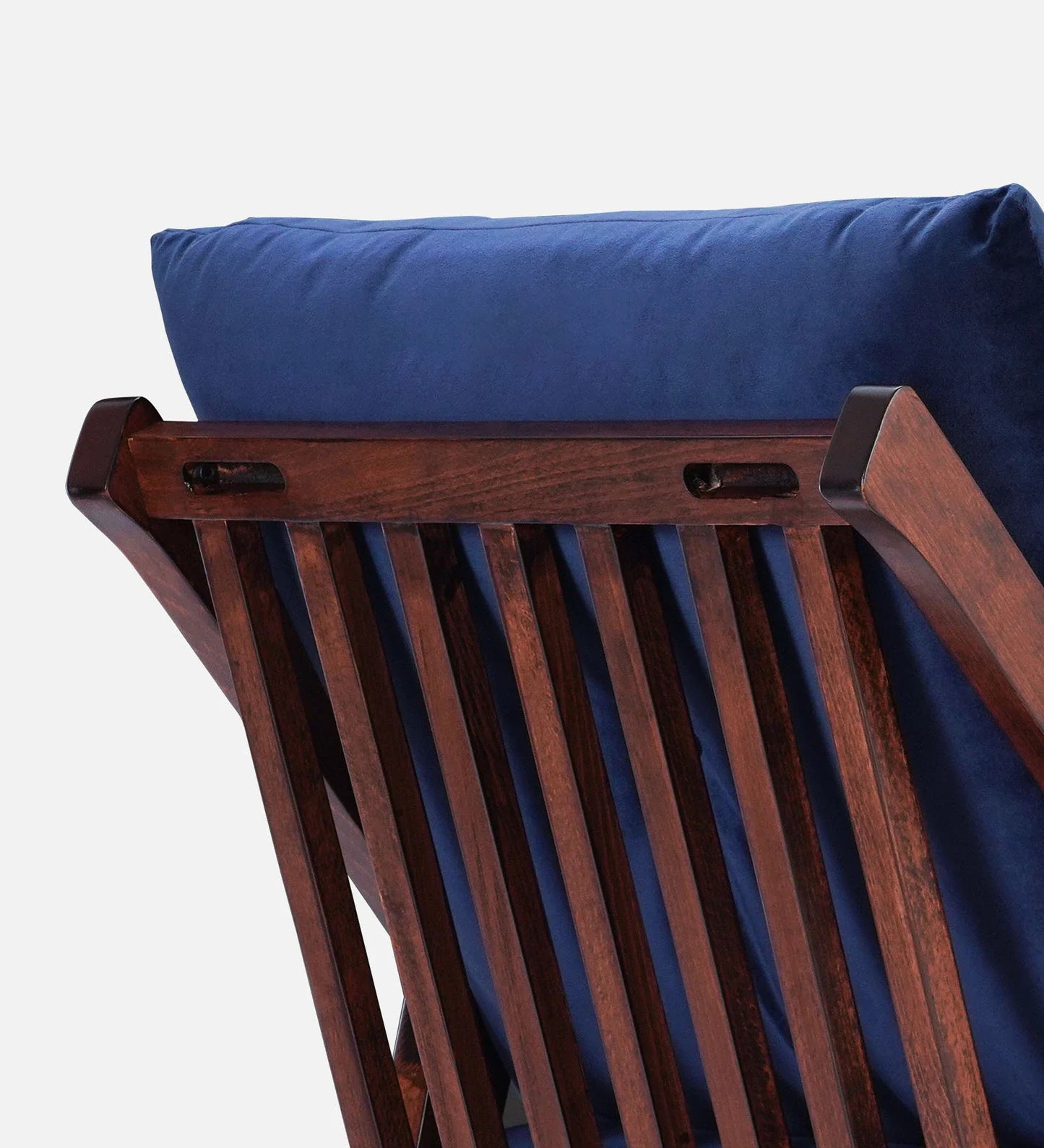 Livingston Fabric Arm Chair In Blue Colour