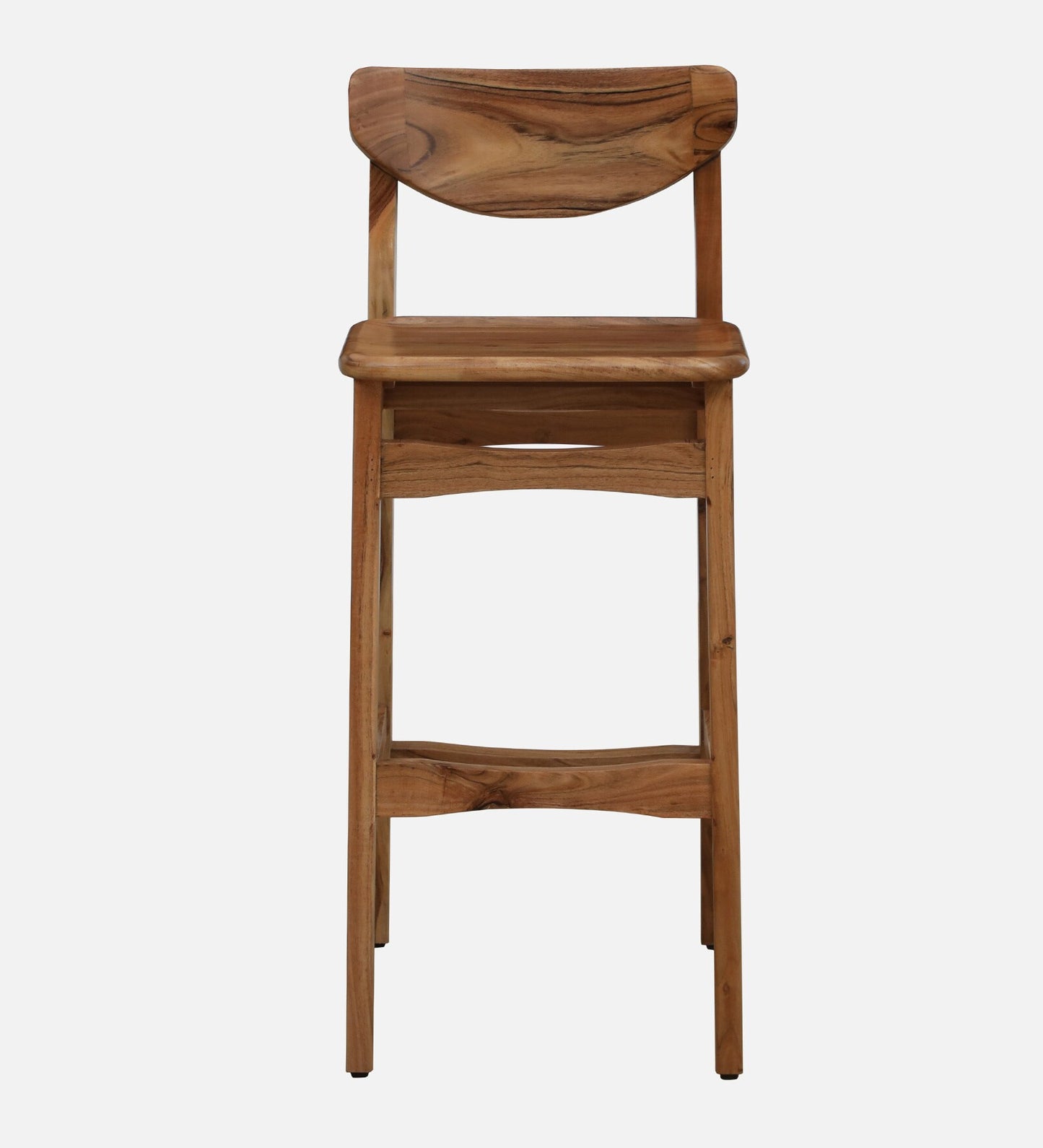 Wood 2 Seater Bar Table Set In Natural Finish