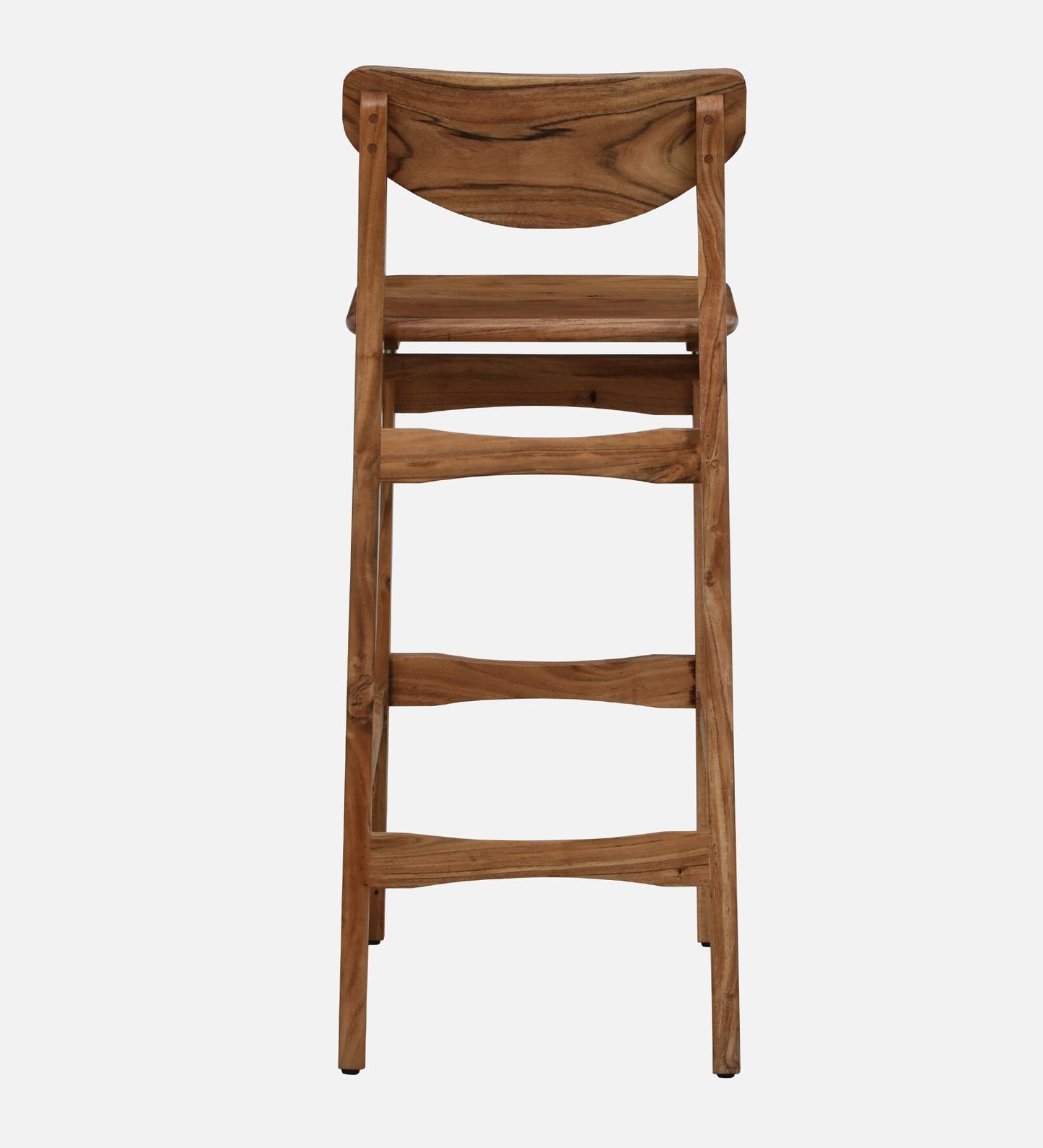 Wood 2 Seater Bar Table Set In Natural Finish