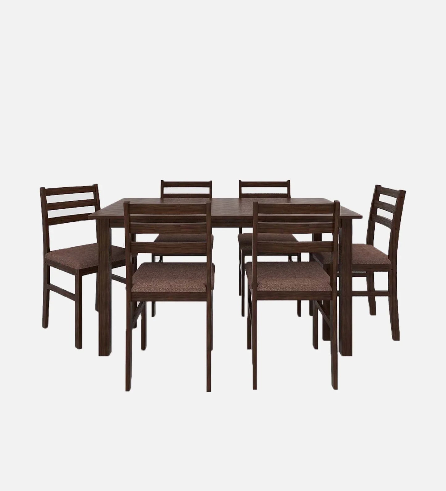 6 Seater Dining Set in Dark Cappuccino Finish