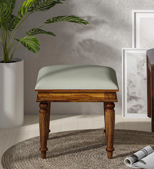 Sheesham Wood Seating Stool In Scratch Resistant Provincial Teak Finish