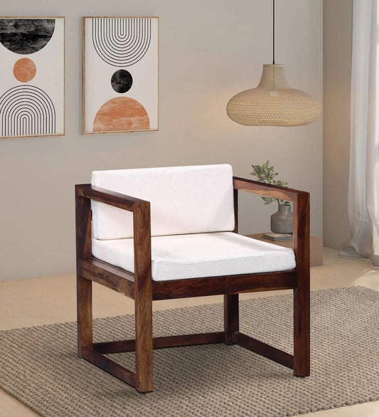 Avian Sheesham Wood Arm Chair In Provincial Teak Finish