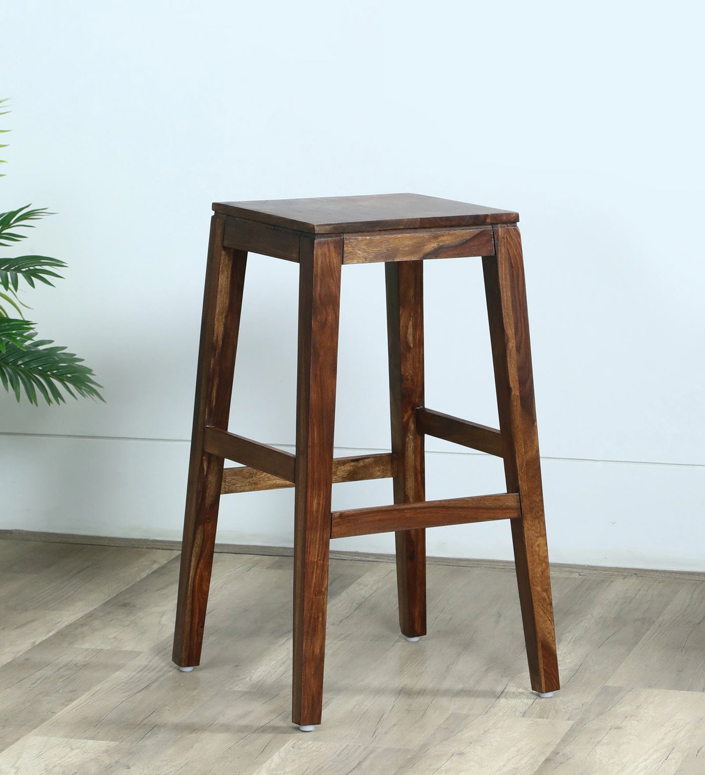 Sheesham Wood Bar Stool In Provincial Teak