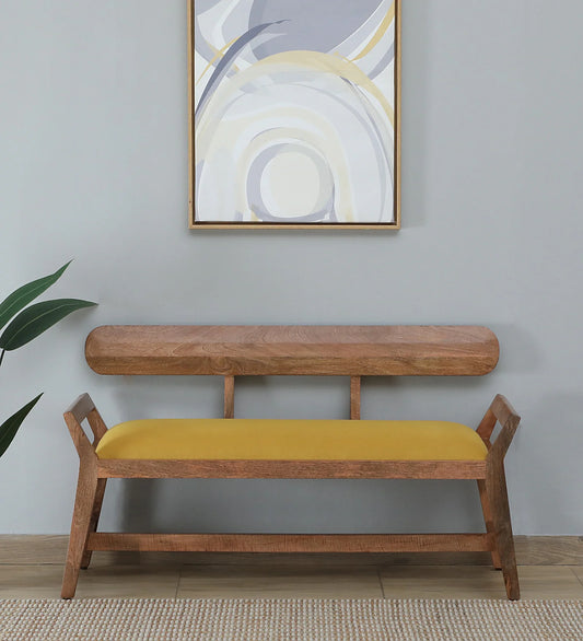 Mango Wood Settee In Natural Finish