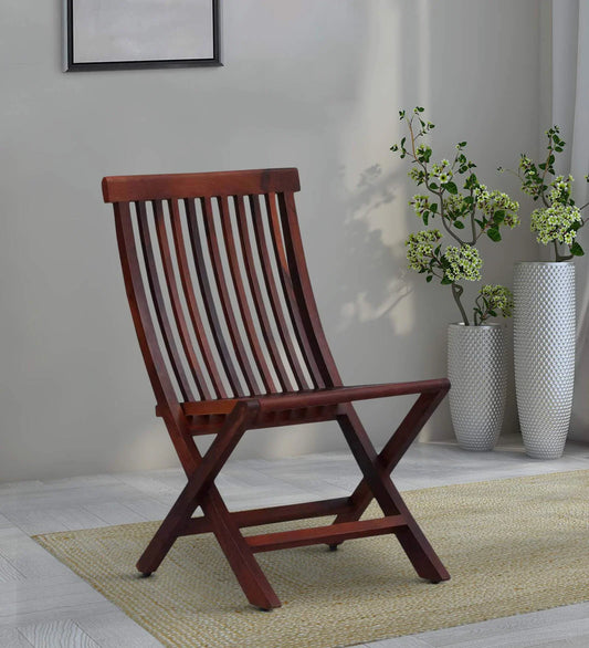Sheesham Wood Folding Chair In Scratch Resistant Provincial Teak Finish