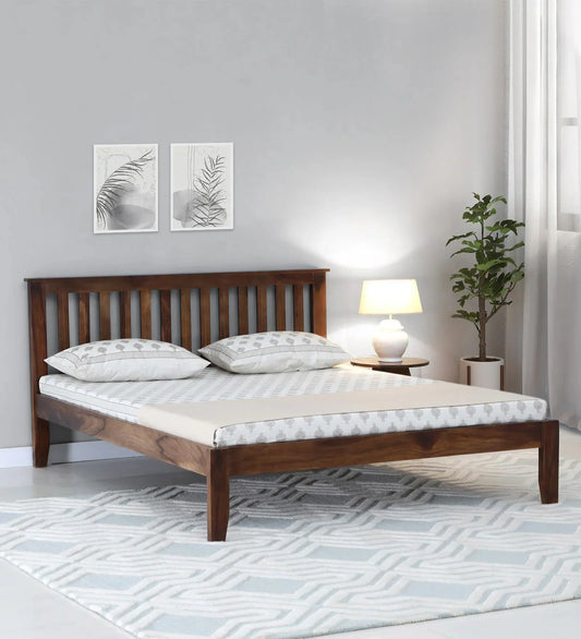 Sheesham Wood Queen Size Bed ( 60 X 72 ) In Provincial Teak Finish