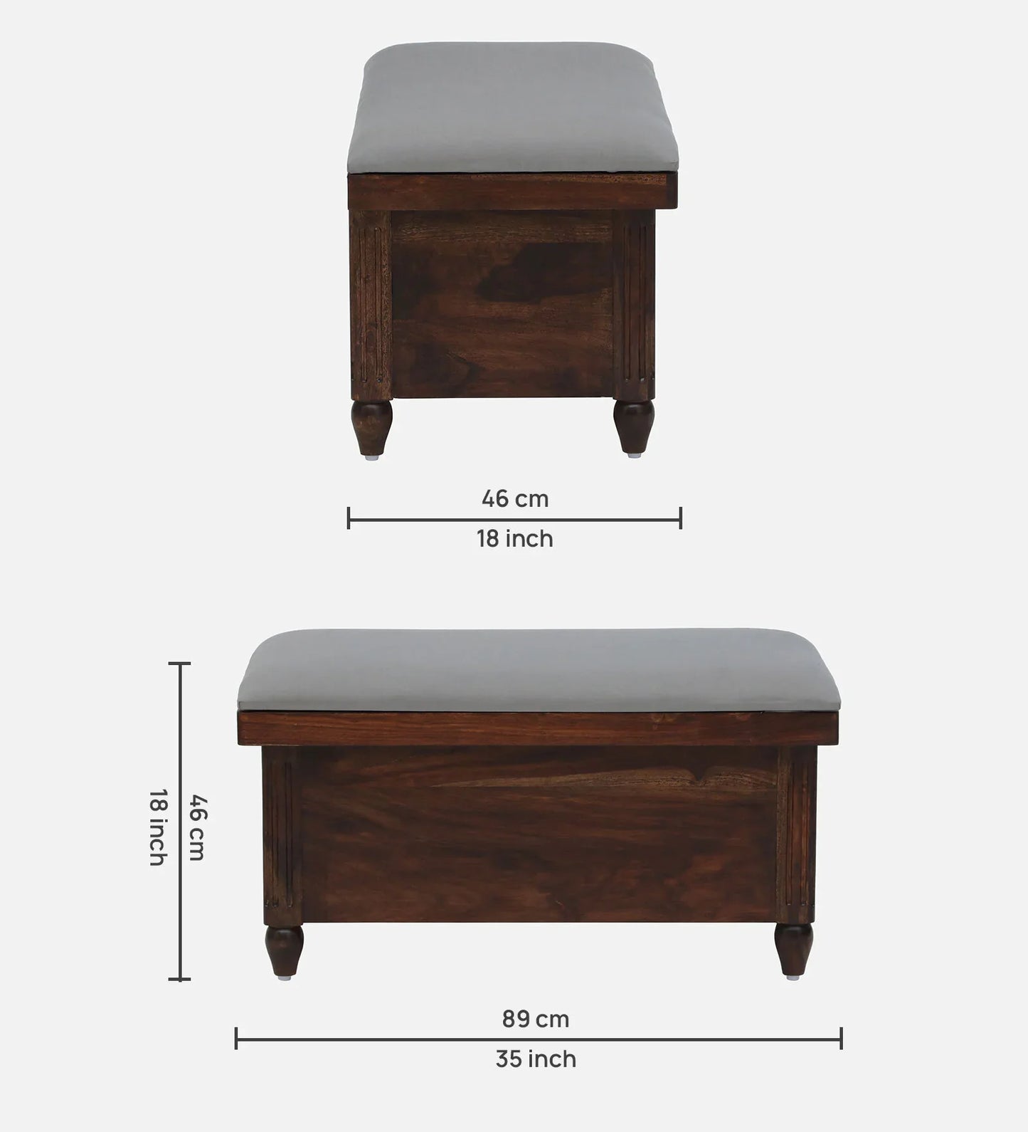 Sheesham Wood Trunk In Provincial Teak Finish