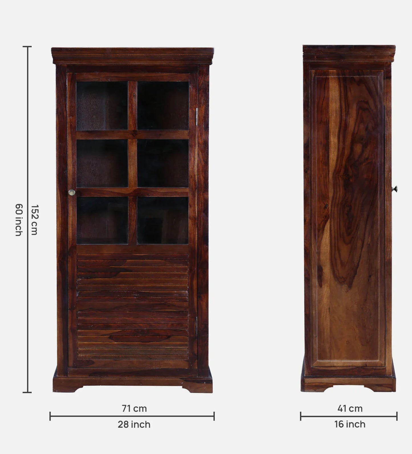 Sheesham Wood Book Case In Scratch Resistant Provincial Teak Finish
