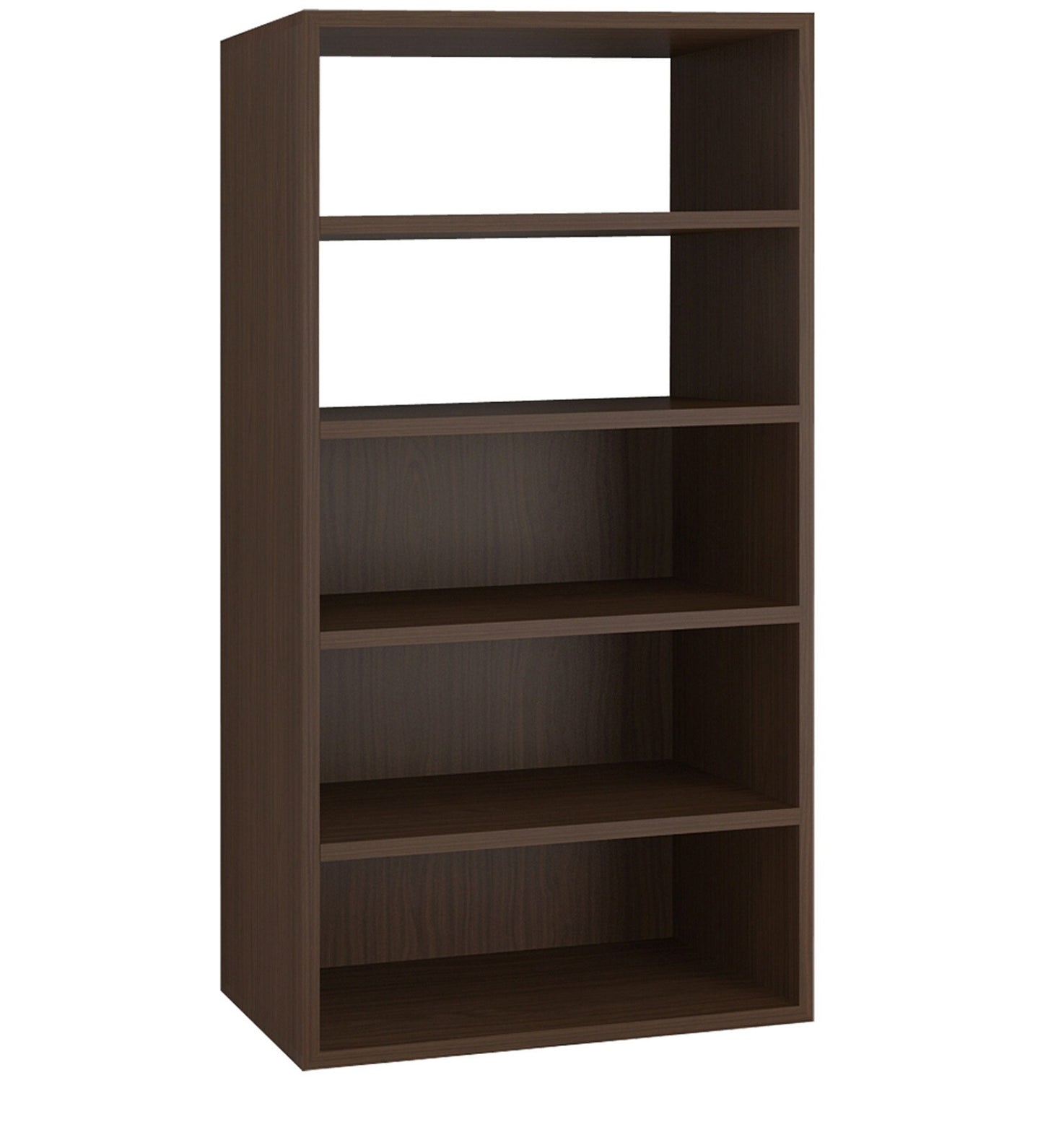 Display Unit Cum Bookshelf In Coffee Walnut Finish