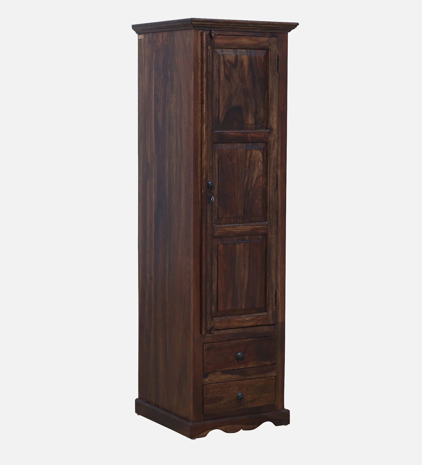 Sheesham Wood 1 Door Wardrobe In Provincial Teak Finish