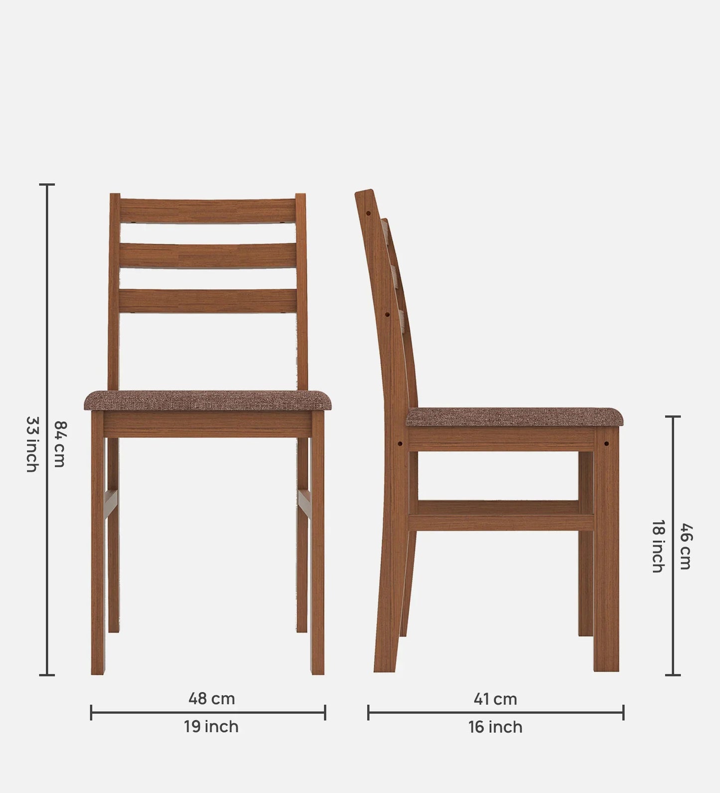Seattle 4 Seater Dining Set in Antique Oak Finish