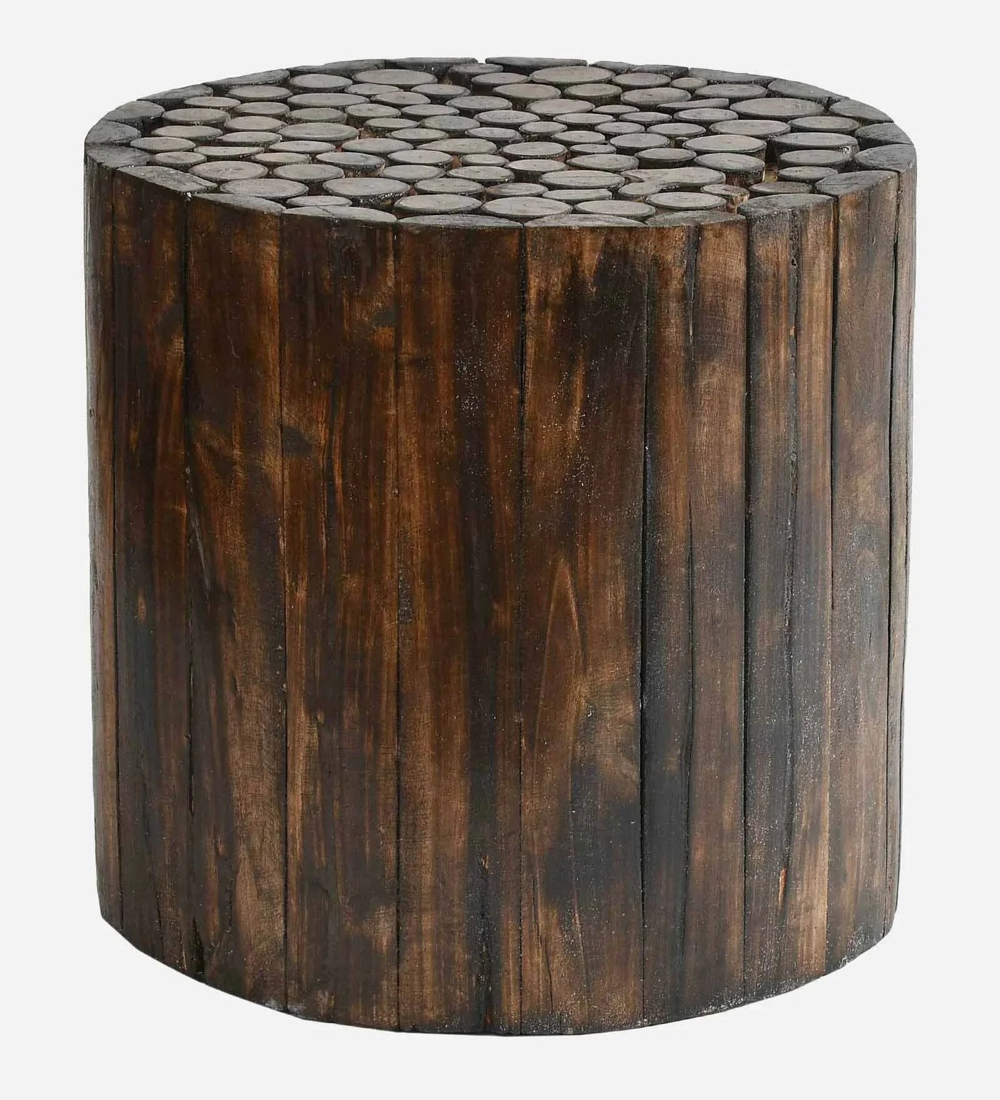 Solid Wood Foot Stool in Brown Colour