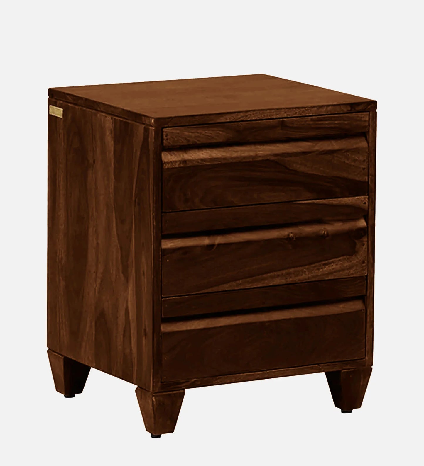Sheesham Wood Bedside Table In Scratch Resistant Provincial Teak Finish With Drawers