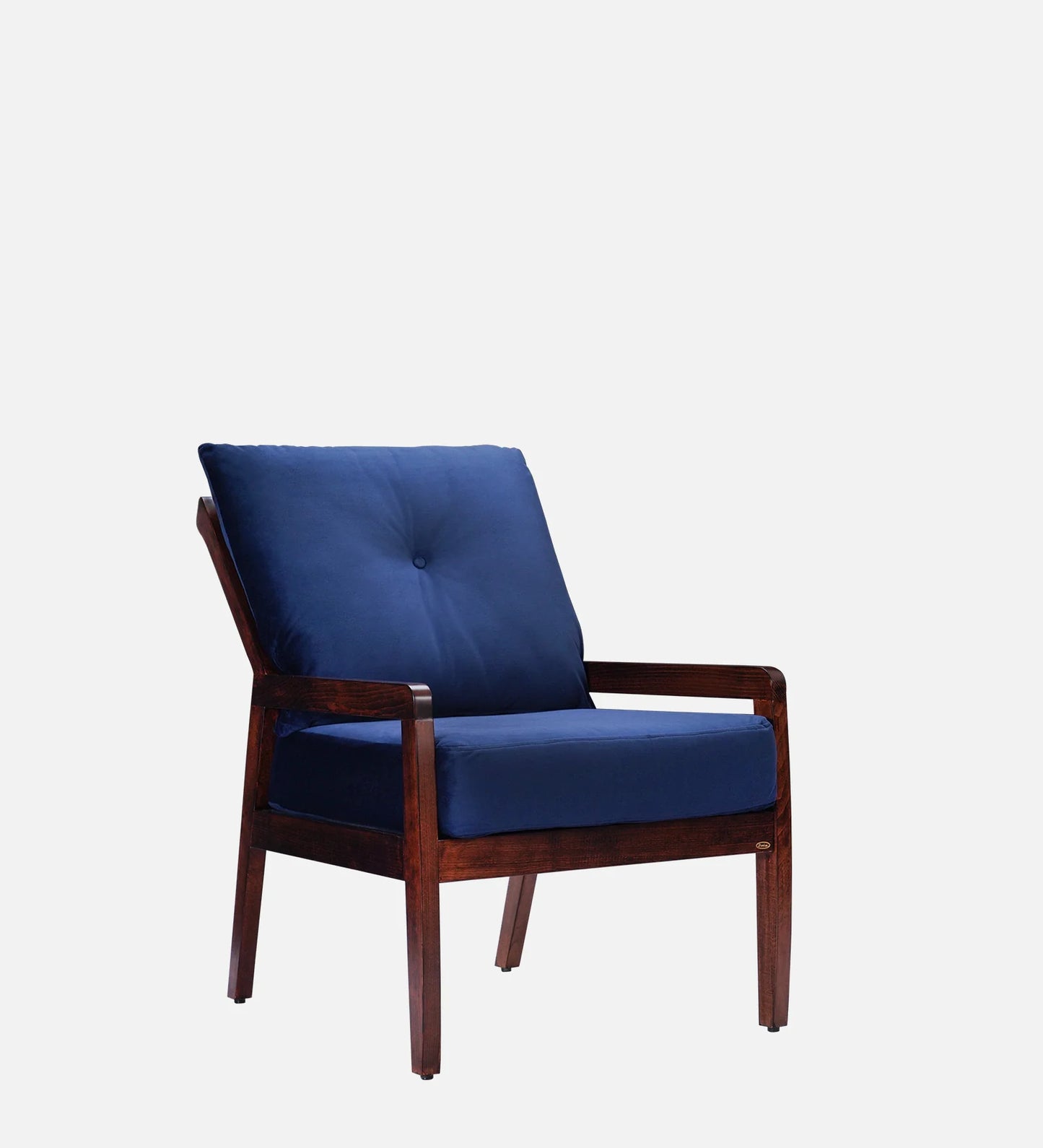 Livingston Fabric Arm Chair In Blue Colour