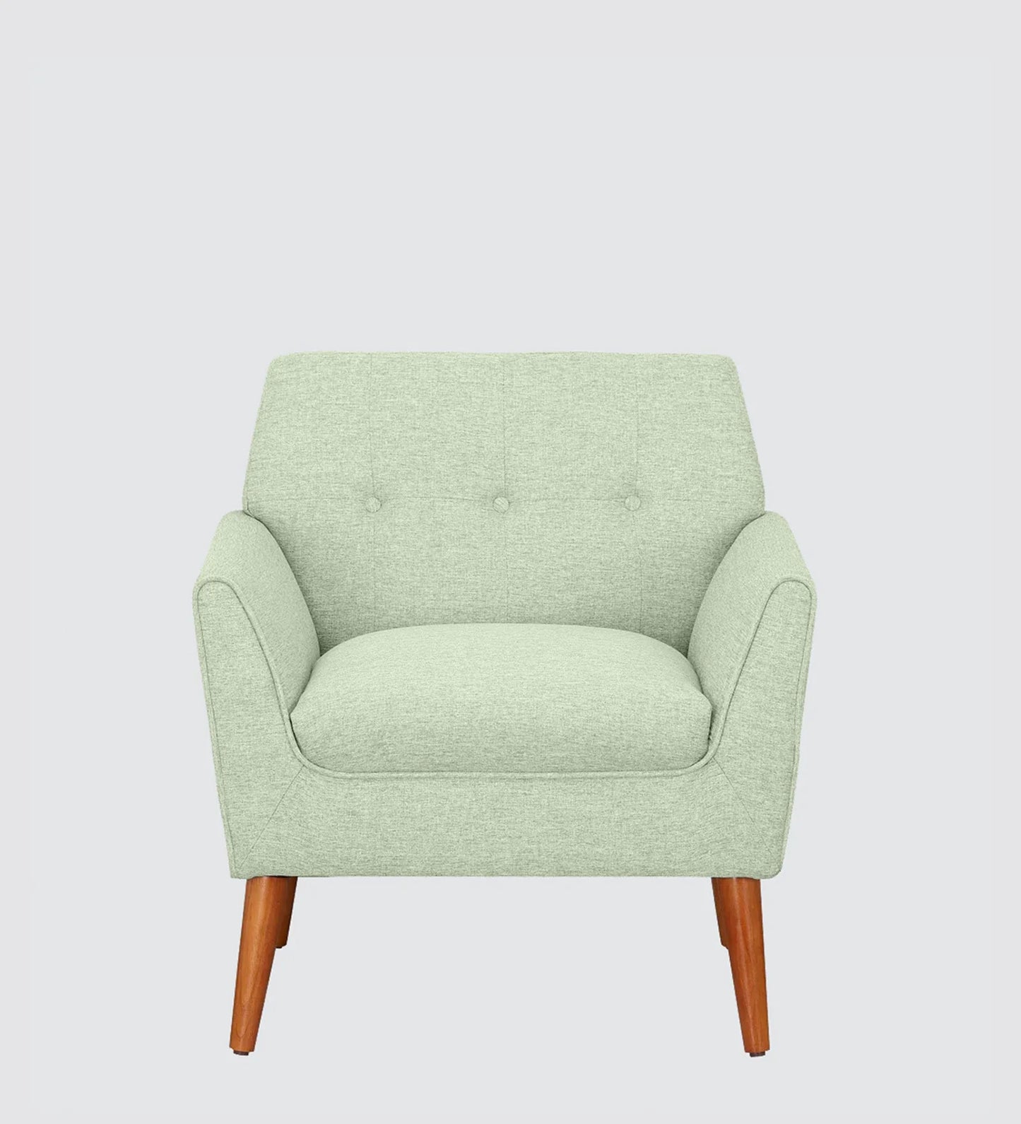 Fabric Lounge Chair in Light Green Colour