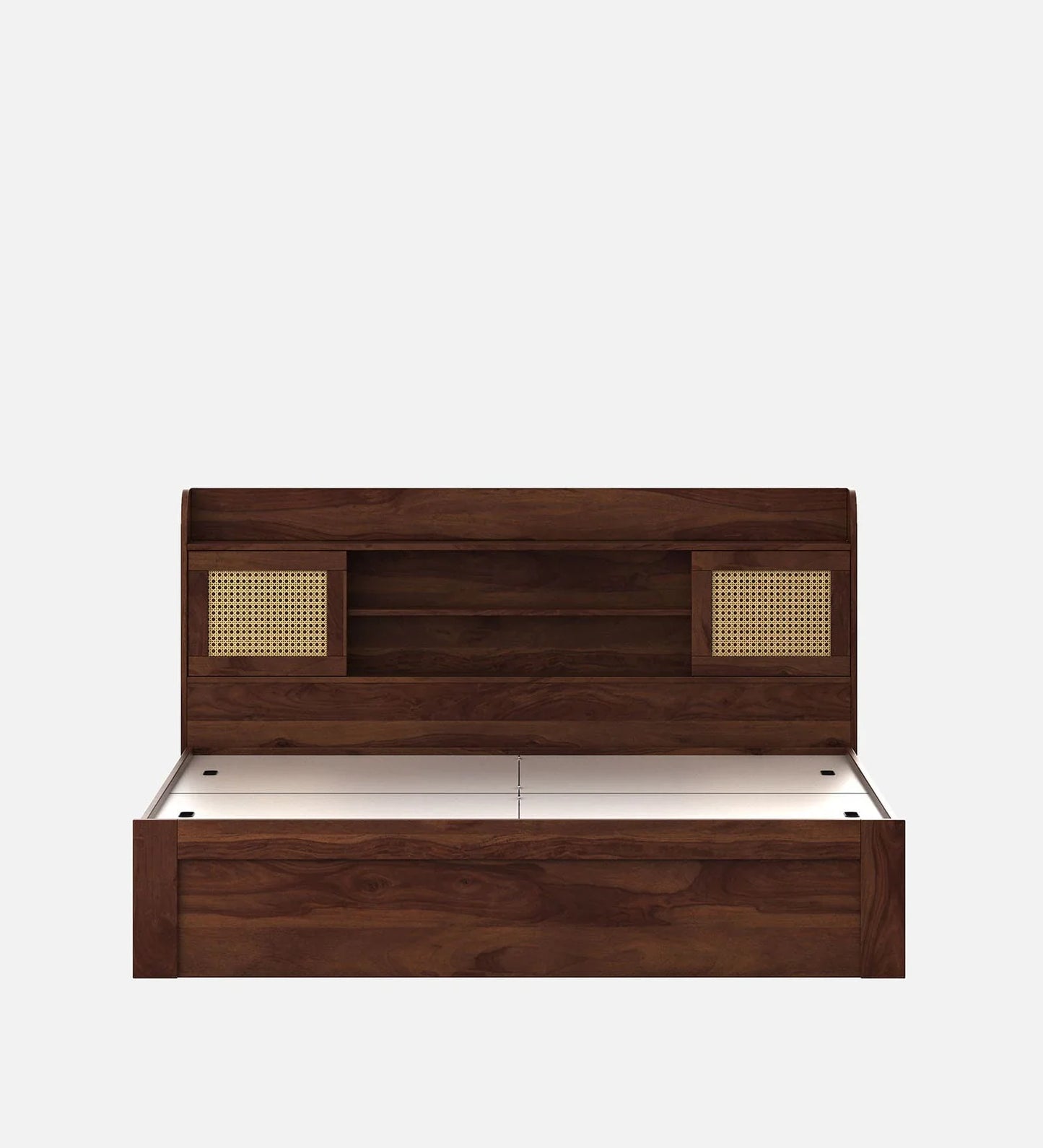 Queen Size Bed in Sheesham Melamine Finish with Box Storage