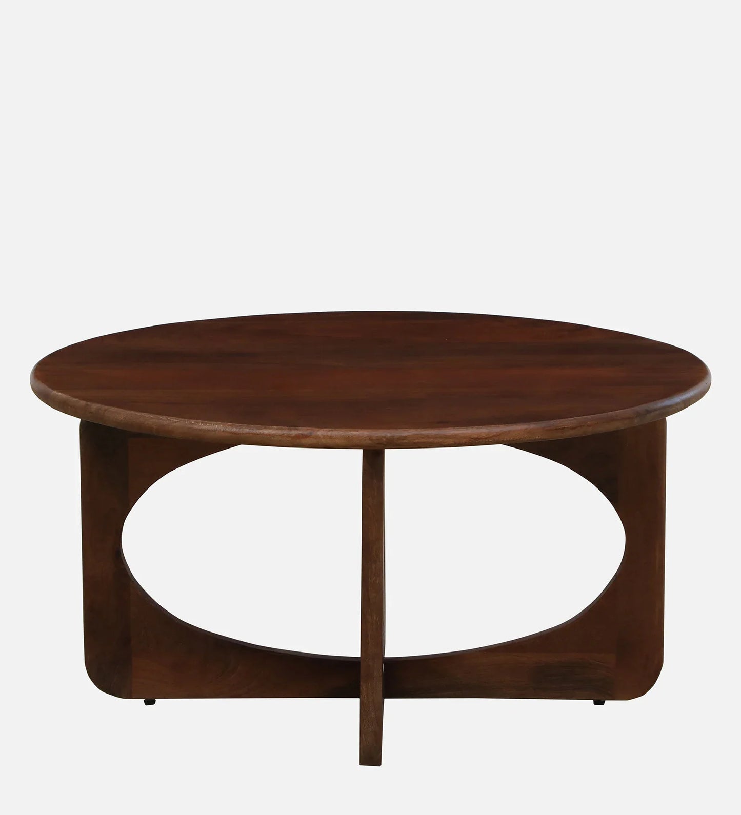Praha Mango Wood Coffee Table In Walnut Finish