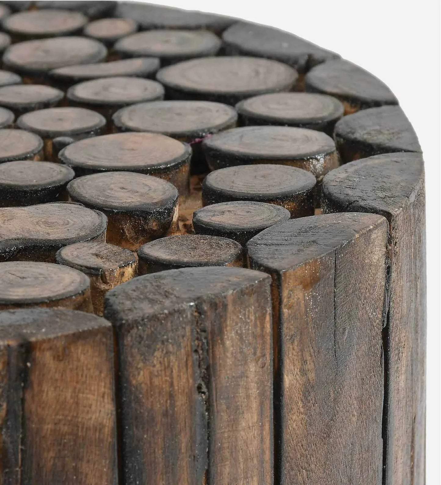 Solid Wood Foot Stool in Brown Colour