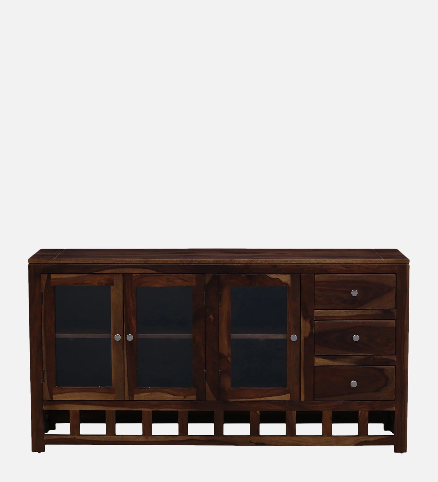 Sheesham Wood Crockery Unit in Scratch Resistant Provincial Teak Finish