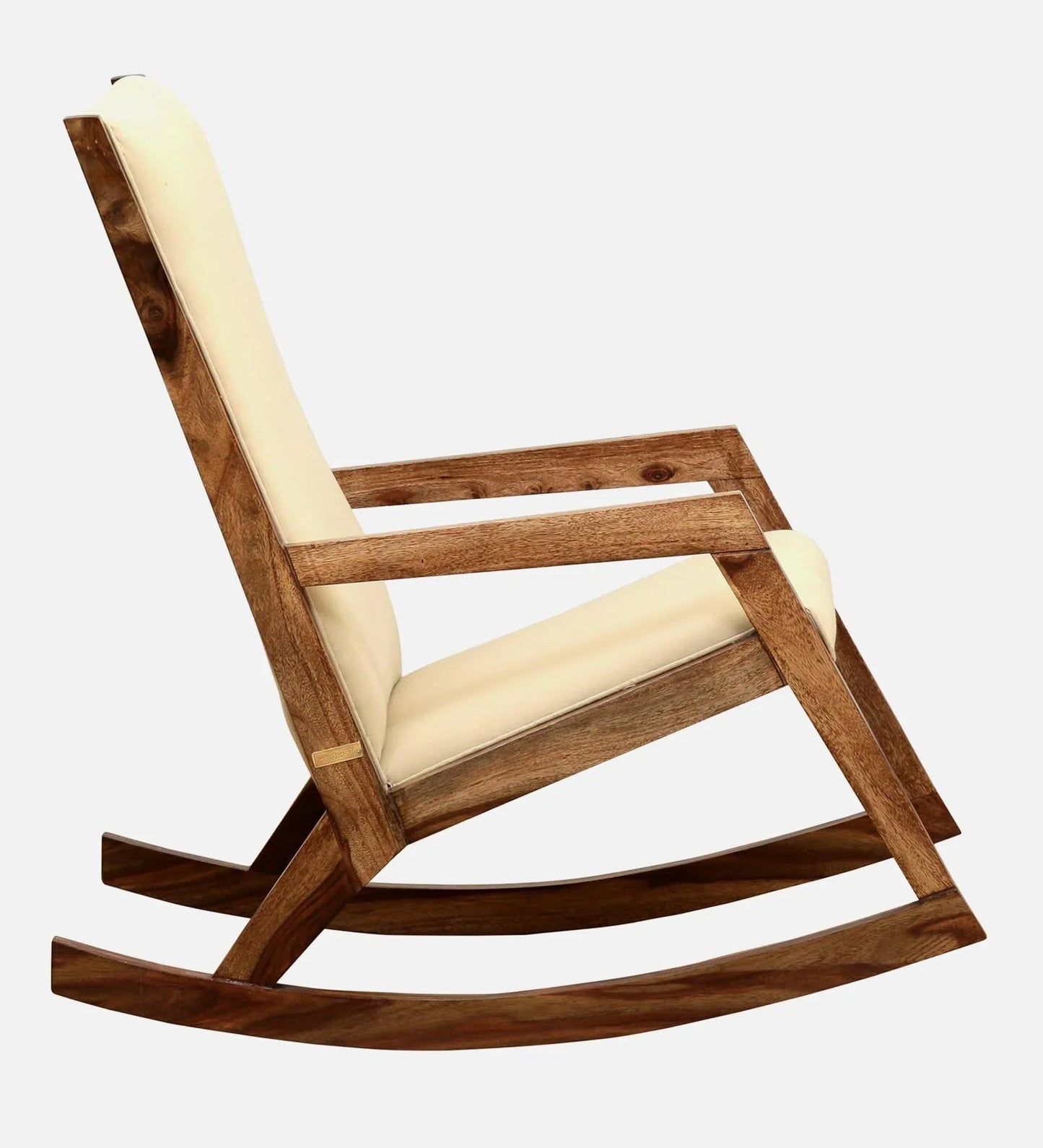 Rezzan Sheesham Wood Rocking Chair in Rustic Teak Finish