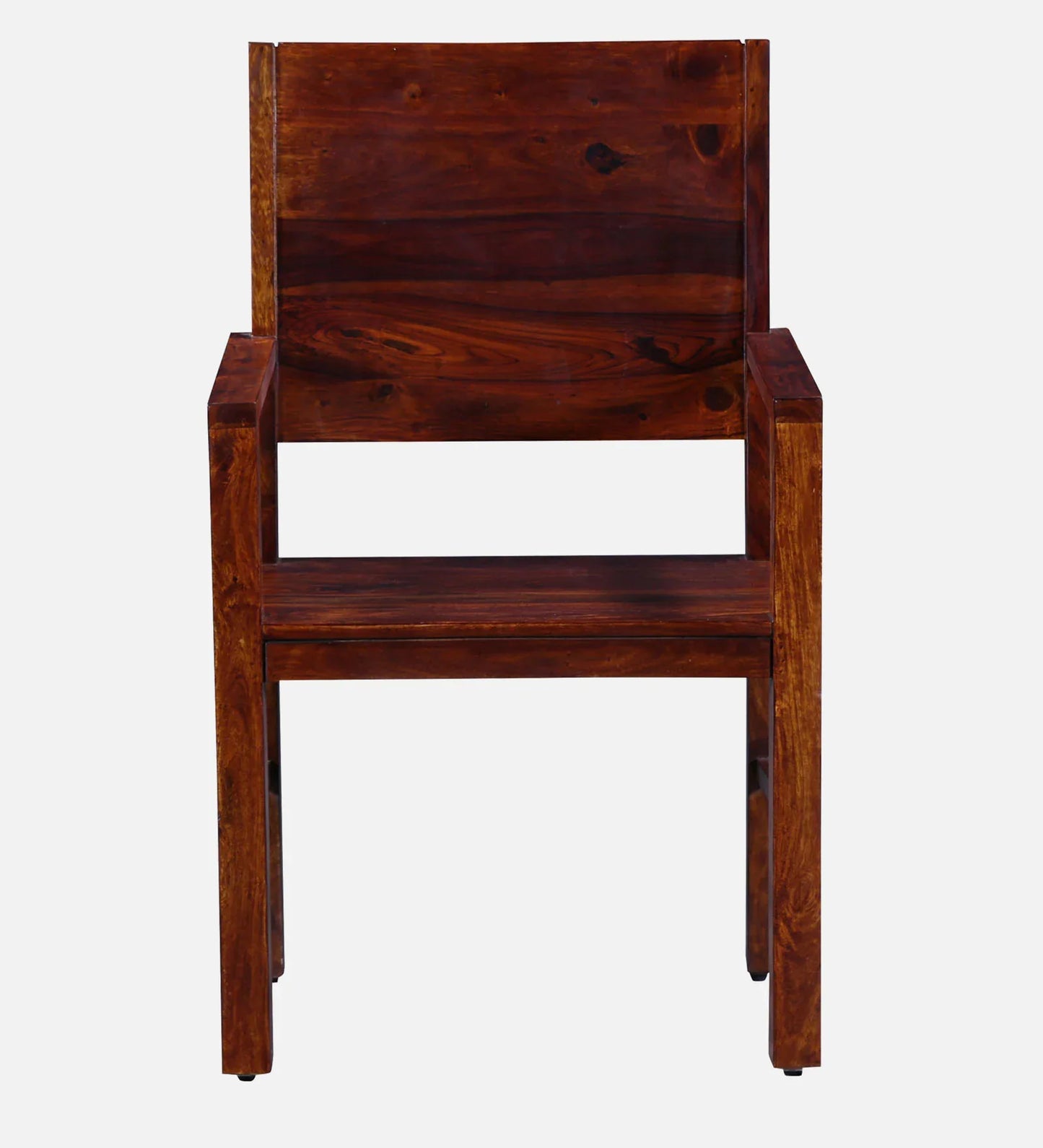 Oriel Sheesham Wood Arm Chair In Honey Oak Finish