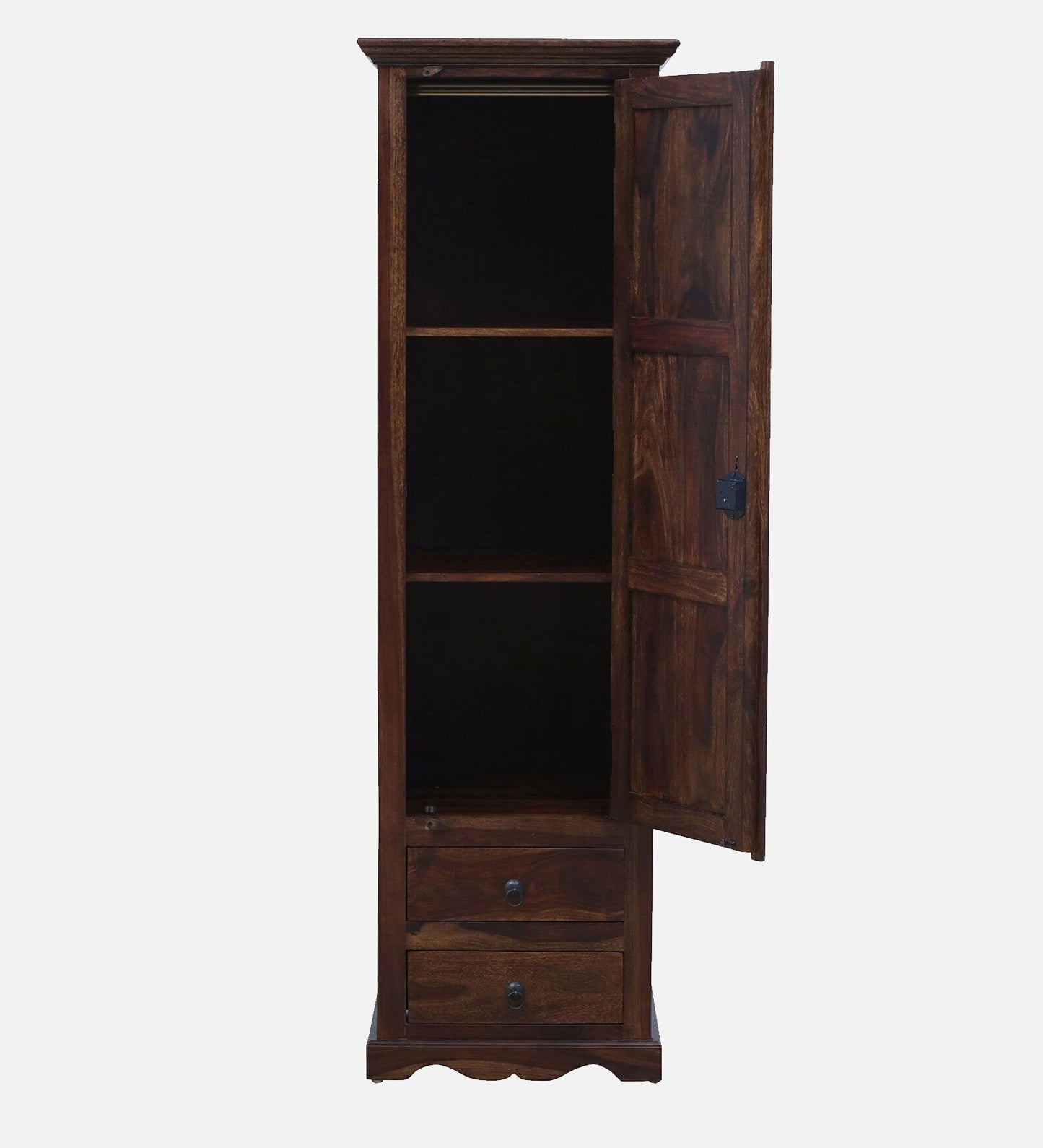 Sheesham Wood 1 Door Wardrobe In Provincial Teak Finish